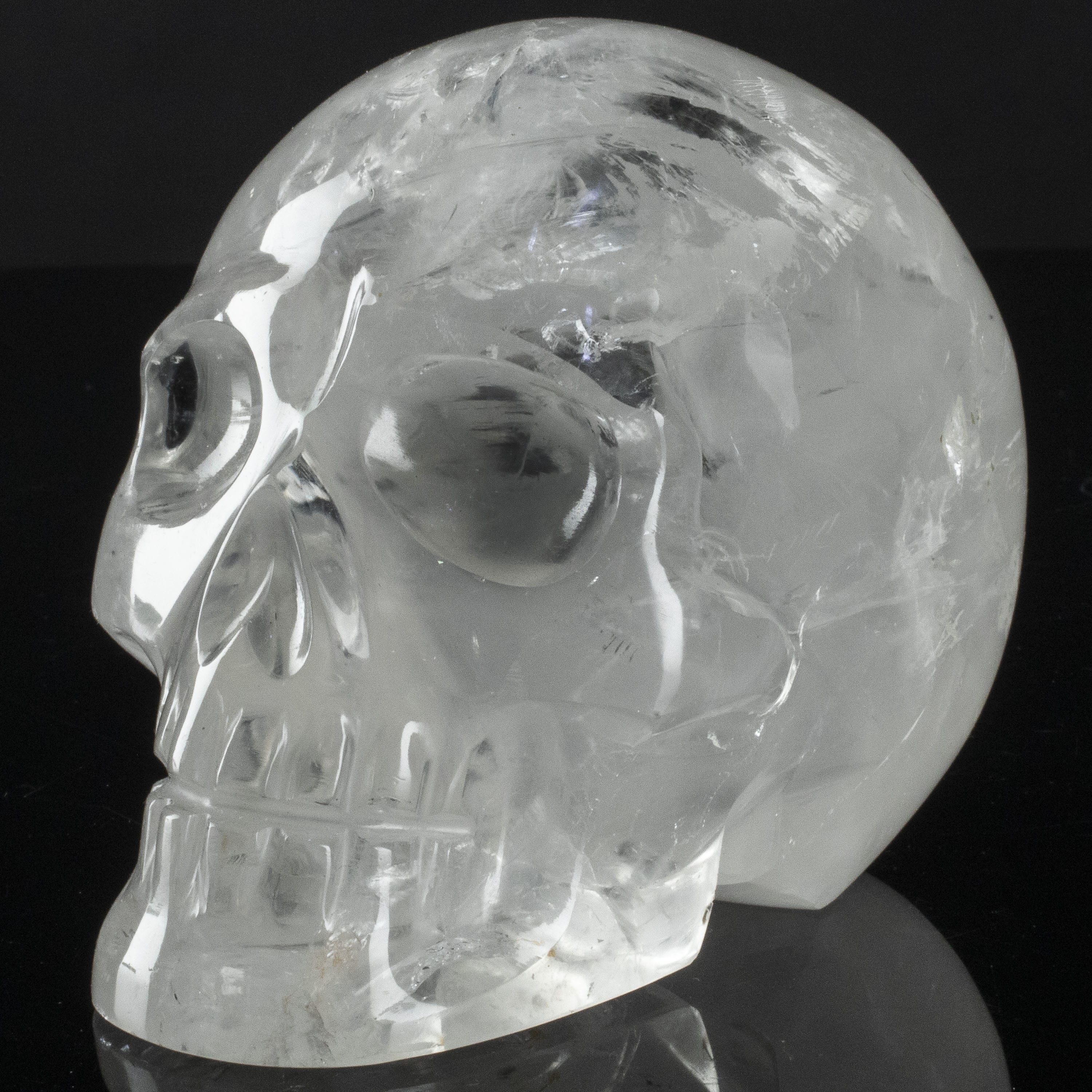 Kalifano Quartz Natural Brazilian Quartz Skull Carving - 5 in. SK3800.001