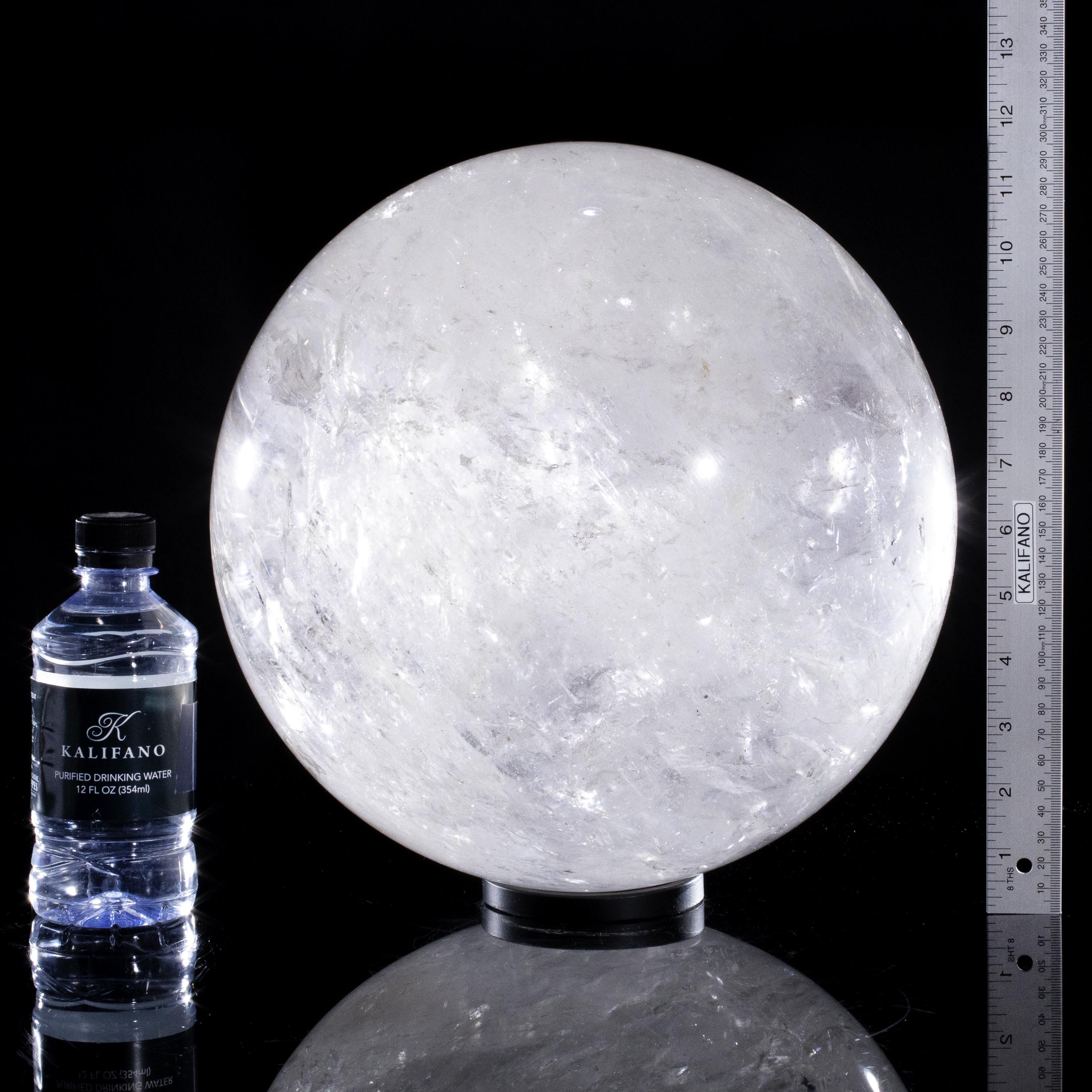 Kalifano Quartz Natural Brazilian Quartz Sphere Carving - 12 in. / 78 lbs SQ98000.003