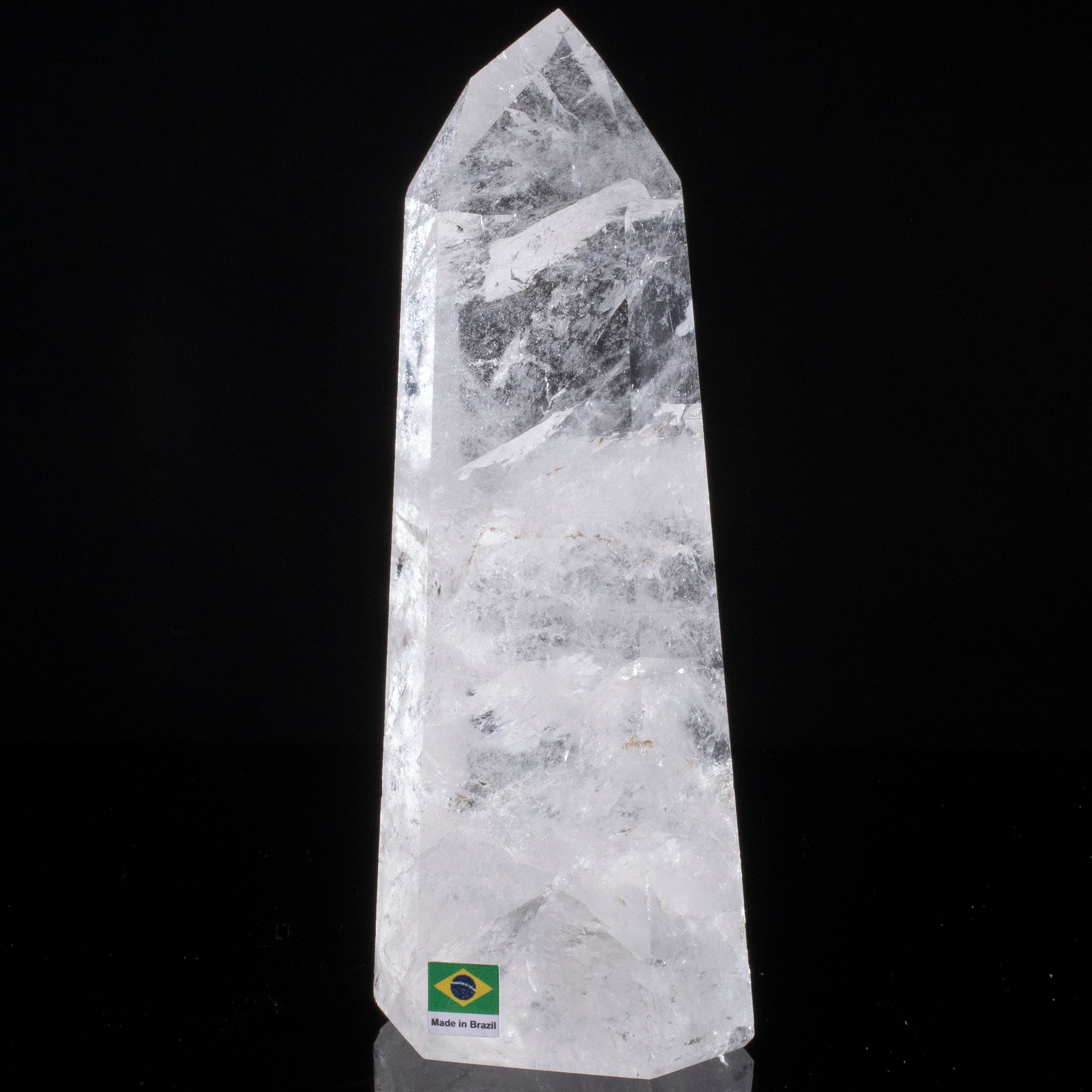 Kalifano Quartz Natural Quartz Obelisk from Brazil - 8.5" / 1,277 grams QZ1800.008