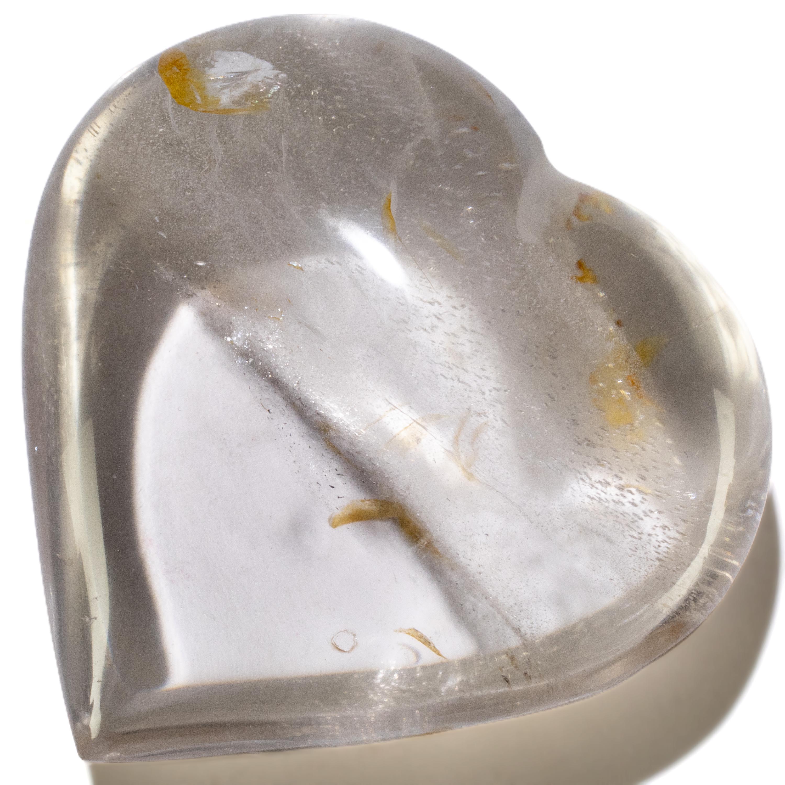 KALIFANO Quartz Quartz Gemstone Heart Carving 160g / 3in. GH200-QZ