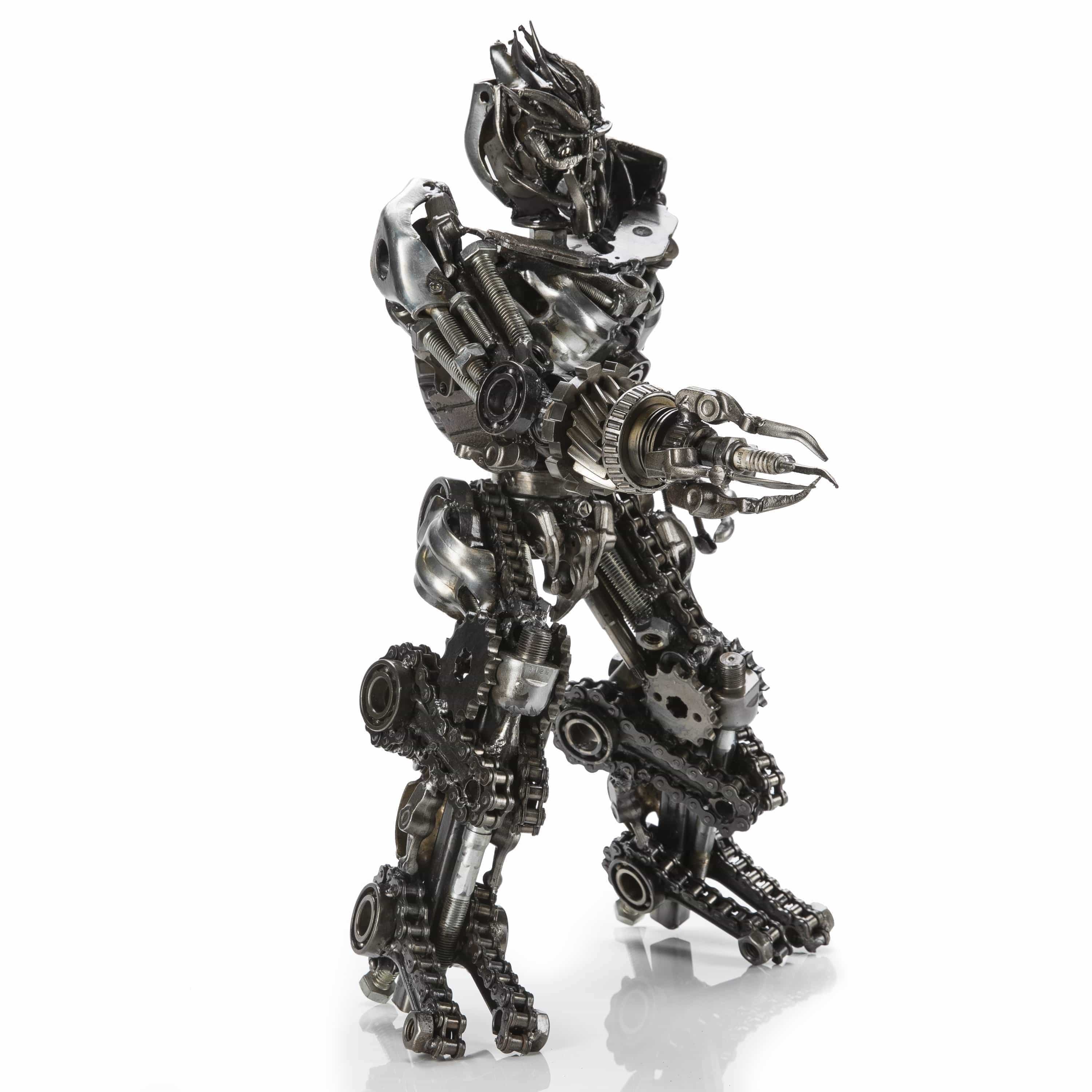 Kalifano Recycled Metal Art 22” Megatron Inspired Recycled Metal Sculpture RMS-M57x35-S