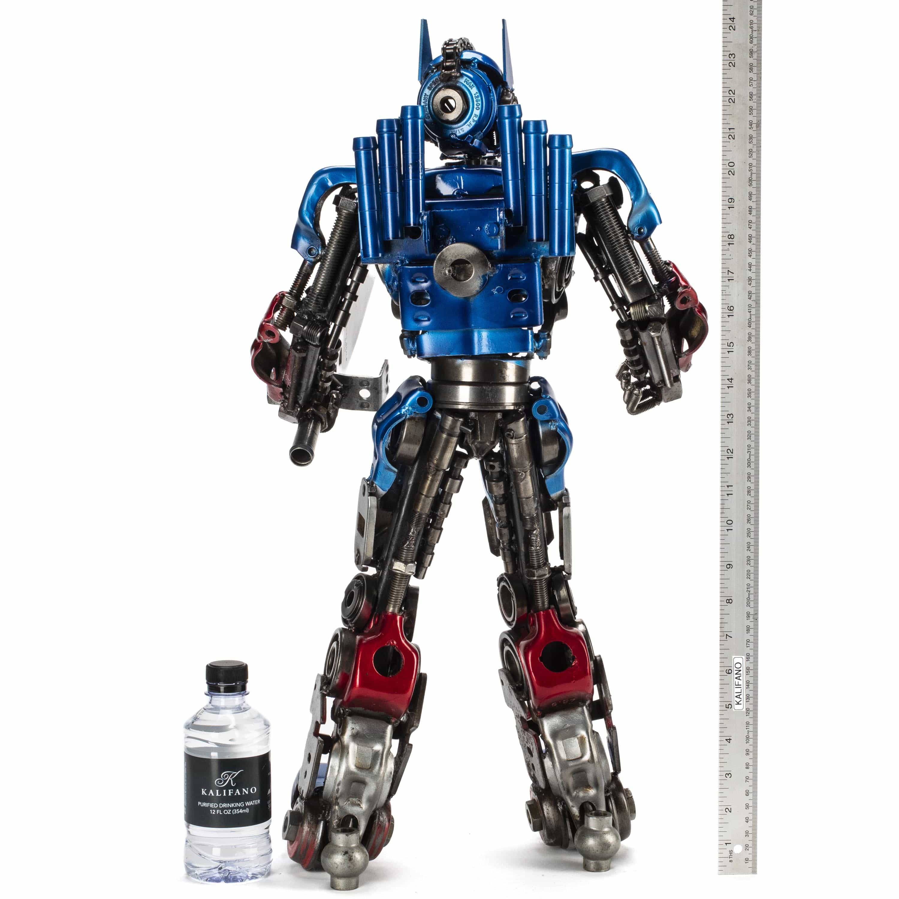 Kalifano Recycled Metal Art 22" Optimus Prime Inspired Recycled Metal Art Sculpture RMS-OP56x36-S