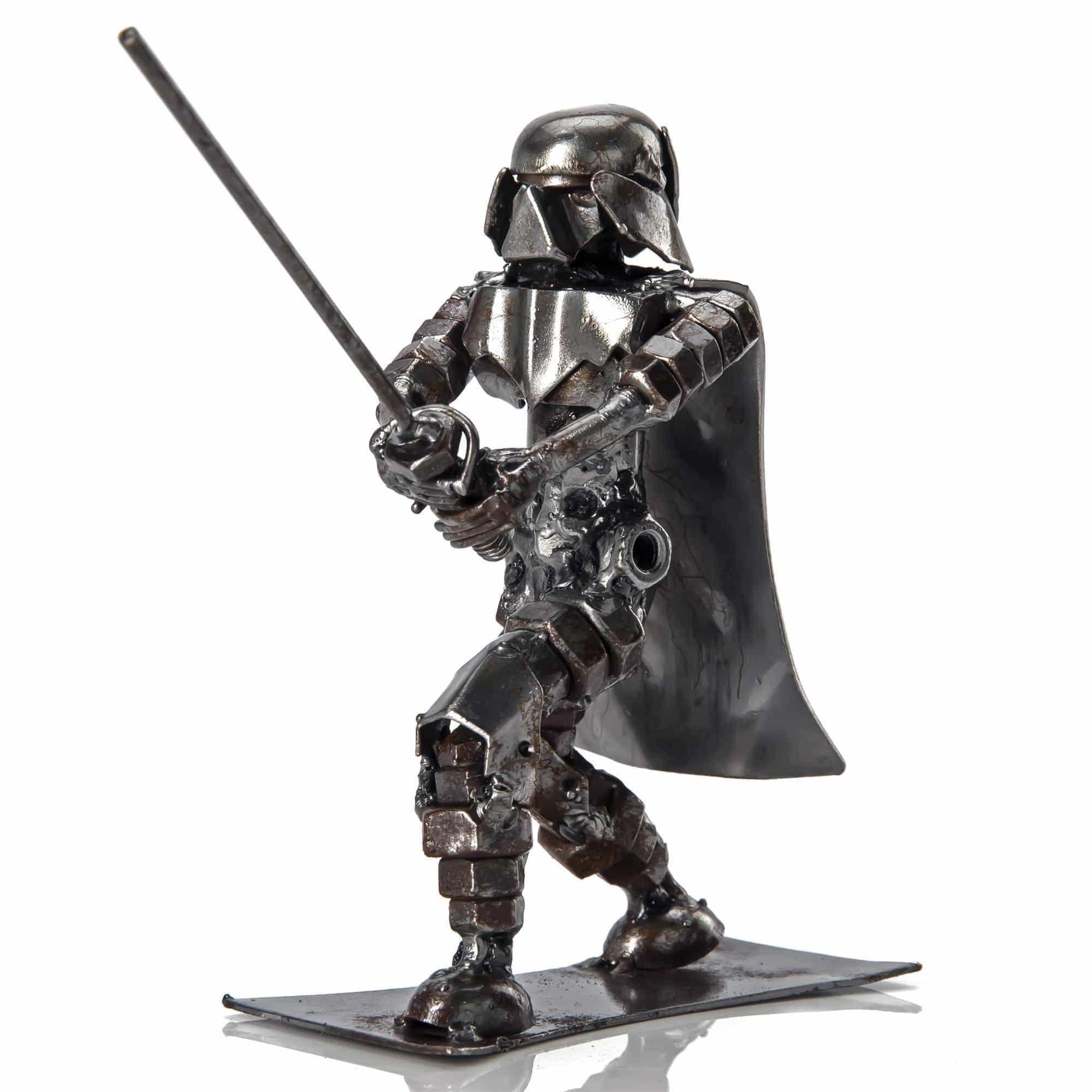 Kalifano Recycled Metal Art Darth Vader with Sword Inspired Recycled Metal Sculpture RMS-250DVC-N