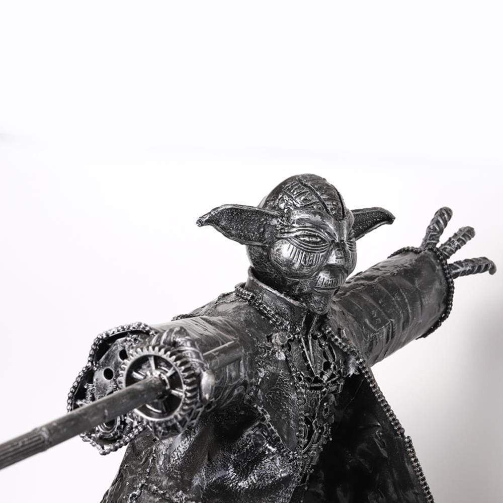 Kalifano Recycled Metal Art Yoda Inspired Recycled Metal Sculpture RMS-Y75x75-P