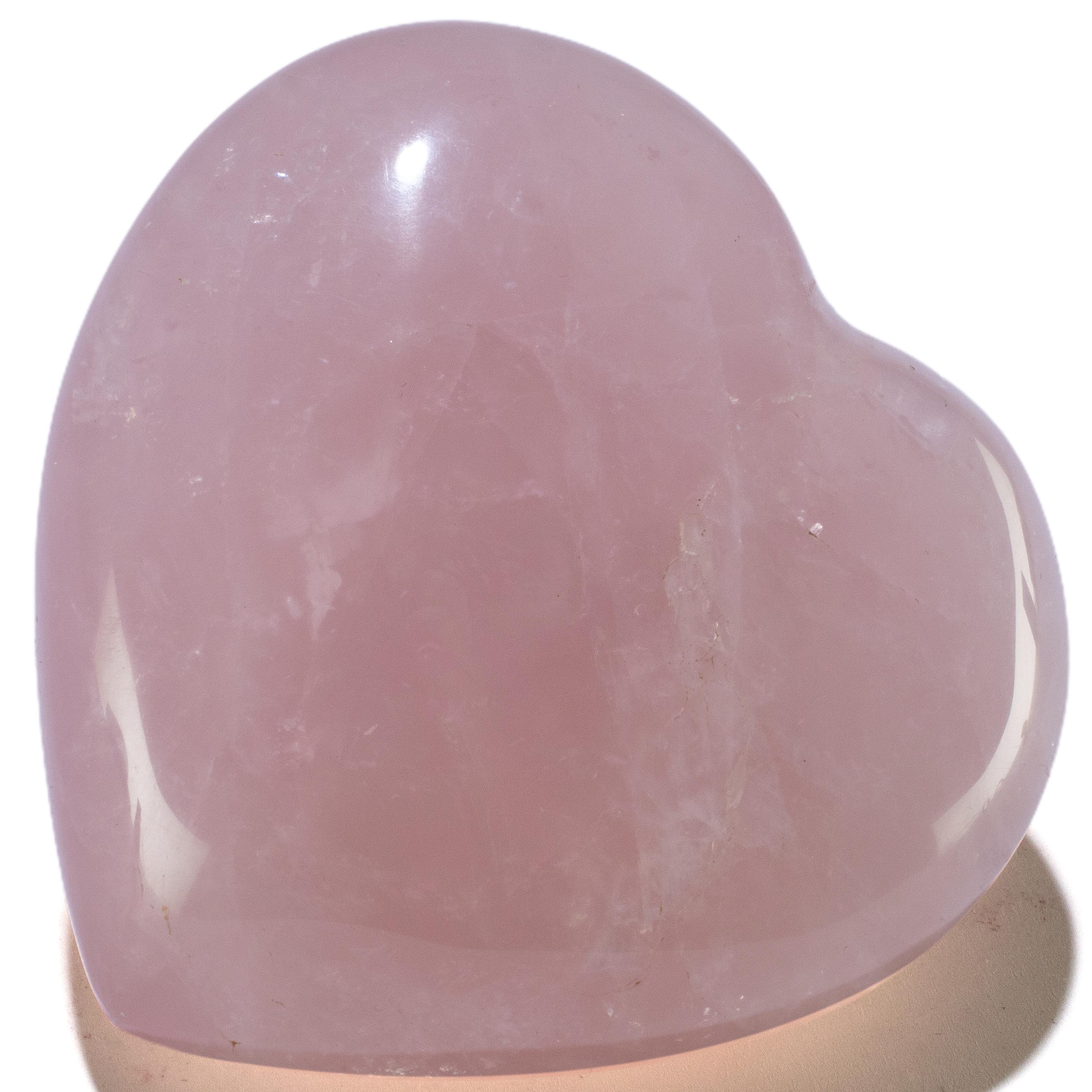 Kalifano Rose Quartz Natural Rose Quartz Heart Carving from Madagascar -3.5" GH300-RQ