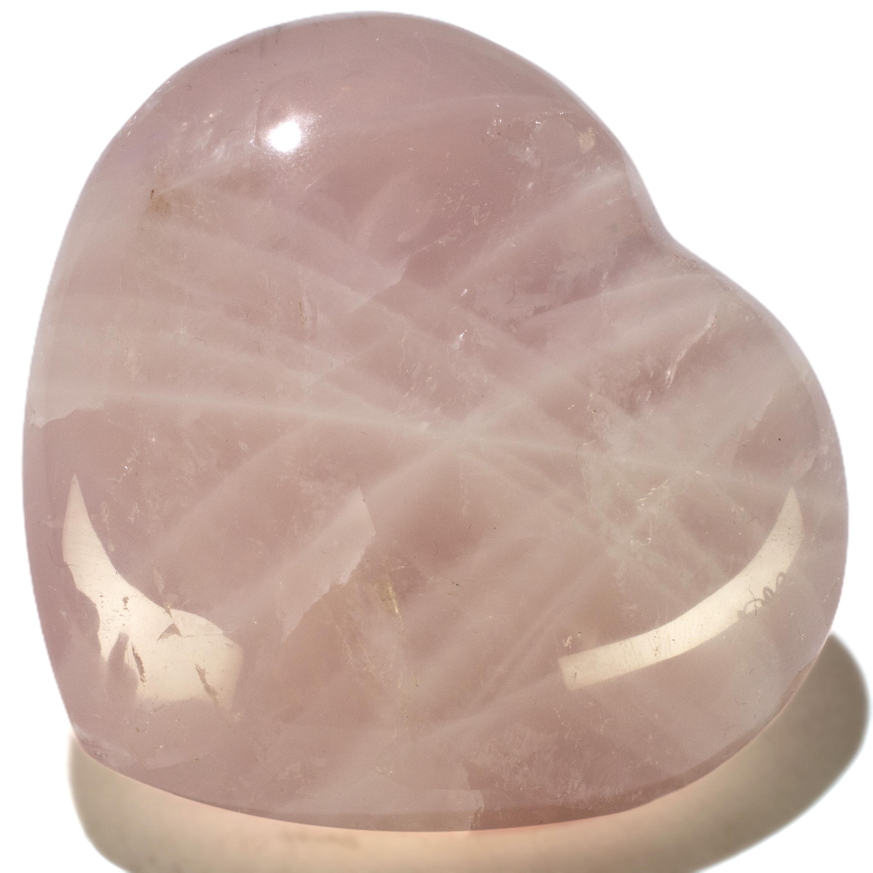KALIFANO Rose Quartz Rose Quartz Gemstone Heart Carving 200g / 3in. GH200-RQ
