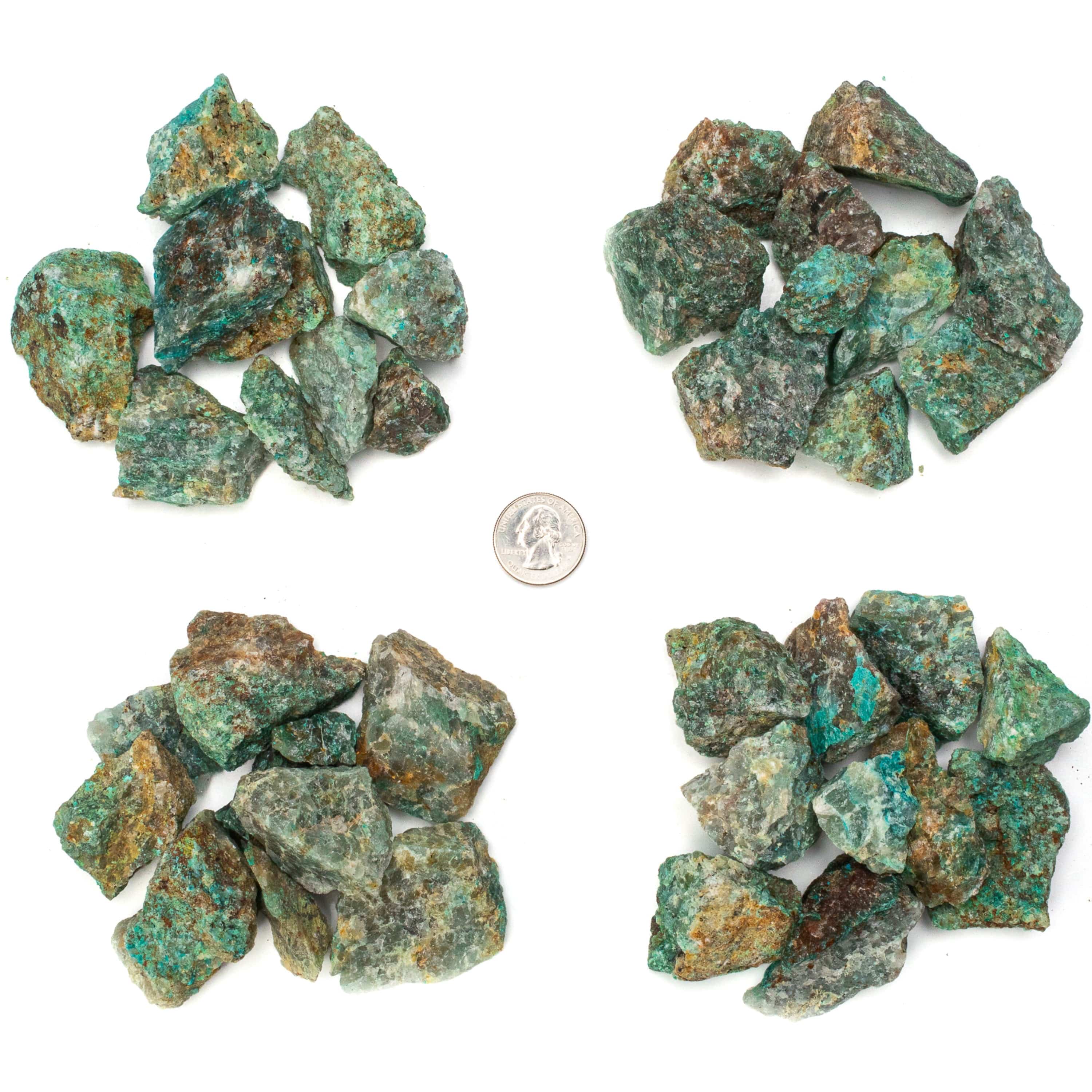 KALIFANO Rough Chrysocolla (10 Stone Bundle) RG-CRC