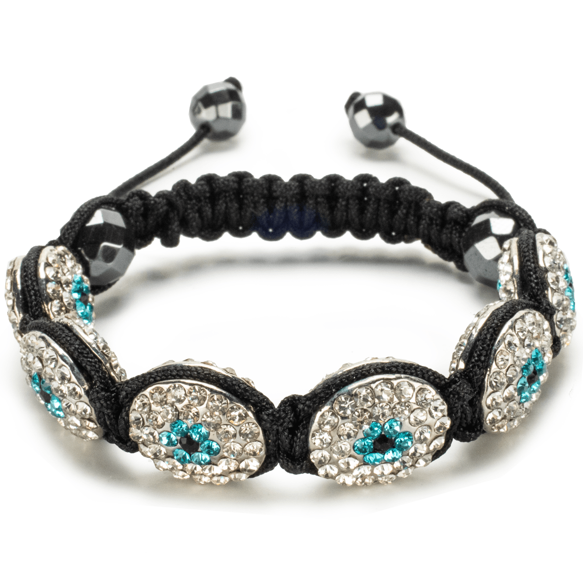 Kalifano Shamballa Bracelets Clear Crystal Oval Shamballa Bracelet SBOV-EE-C
