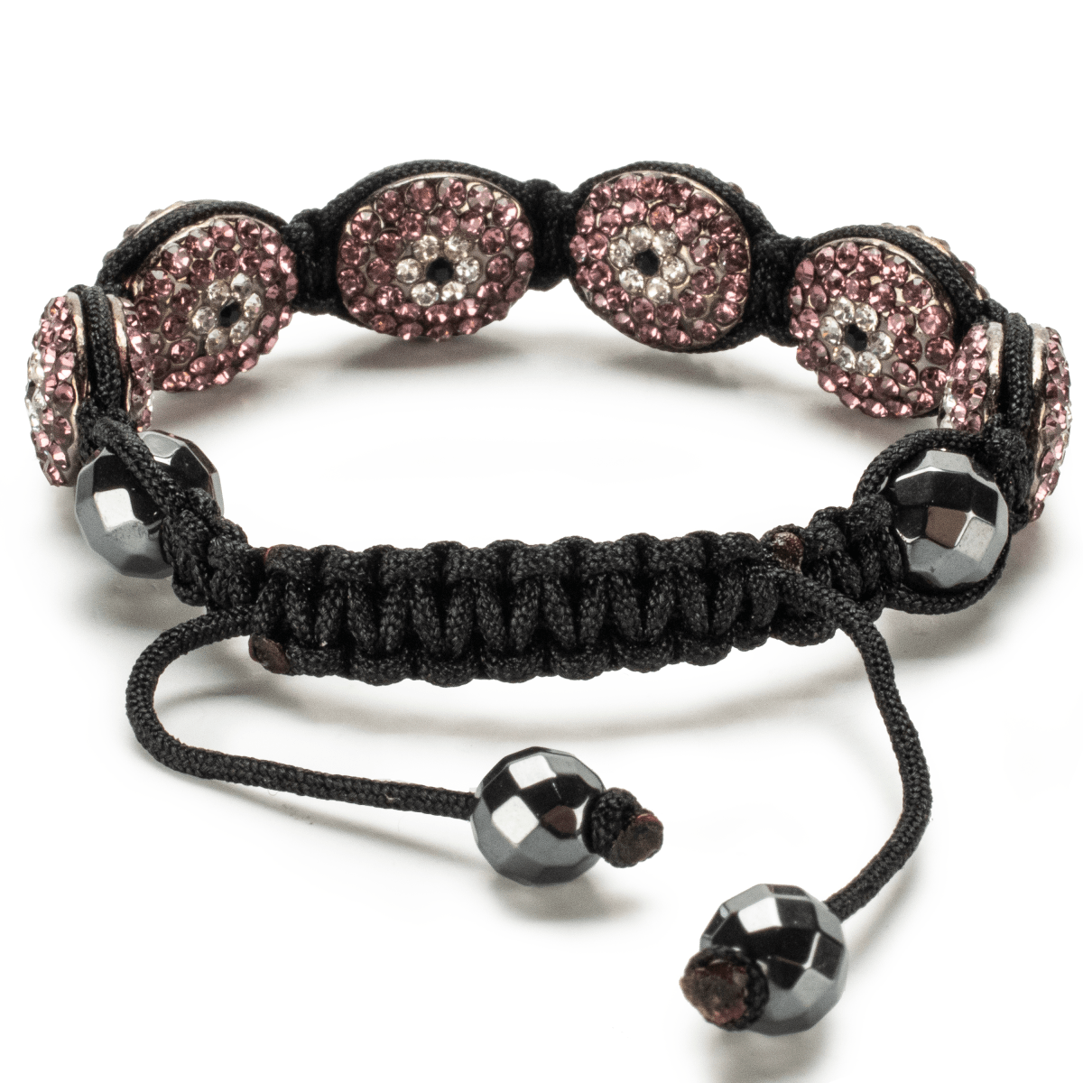 Kalifano Shamballa Bracelets Light Amethyst Crystal Oval Shamballa Bracelet SBOV-EE-LA