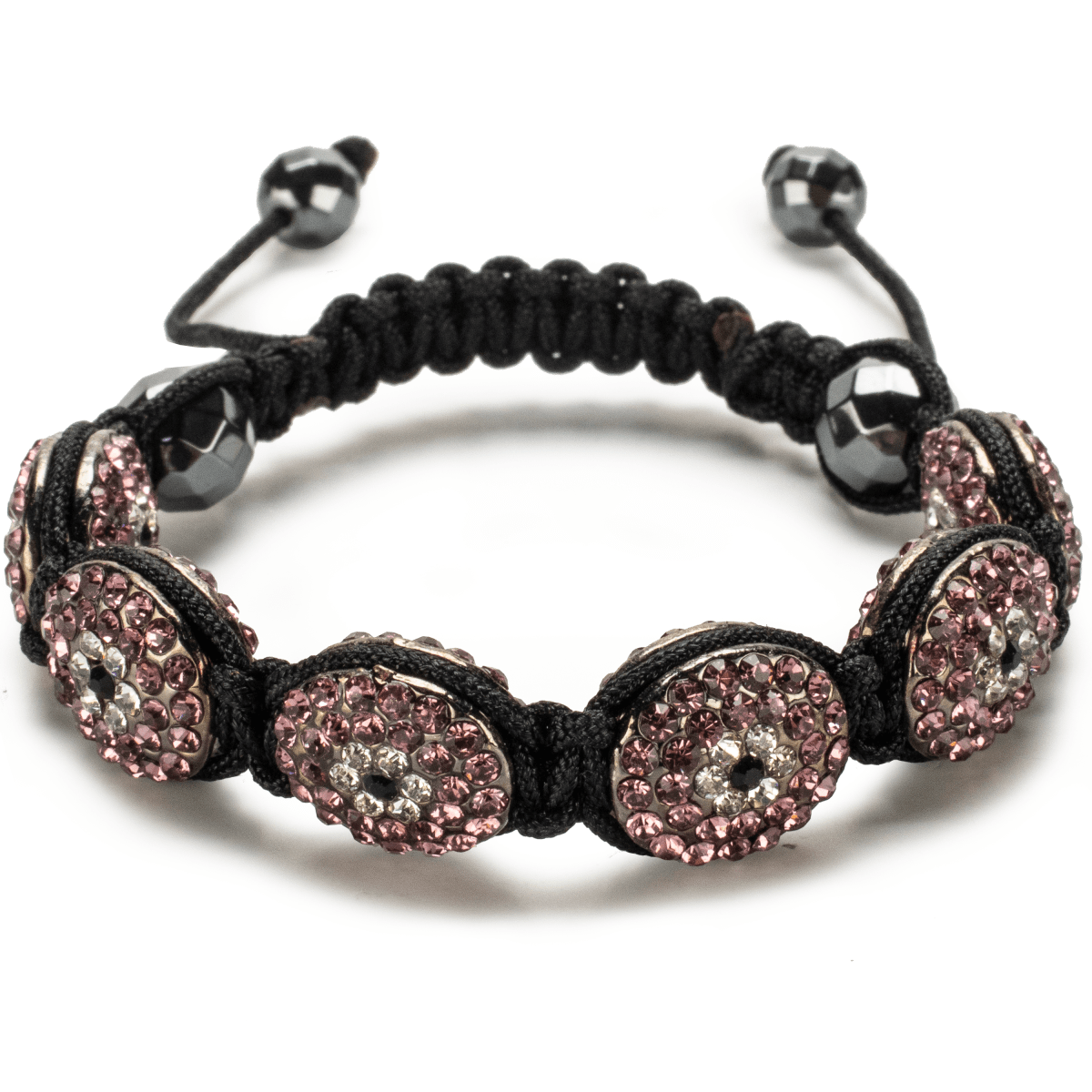 Kalifano Shamballa Bracelets Light Amethyst Crystal Oval Shamballa Bracelet SBOV-EE-LA