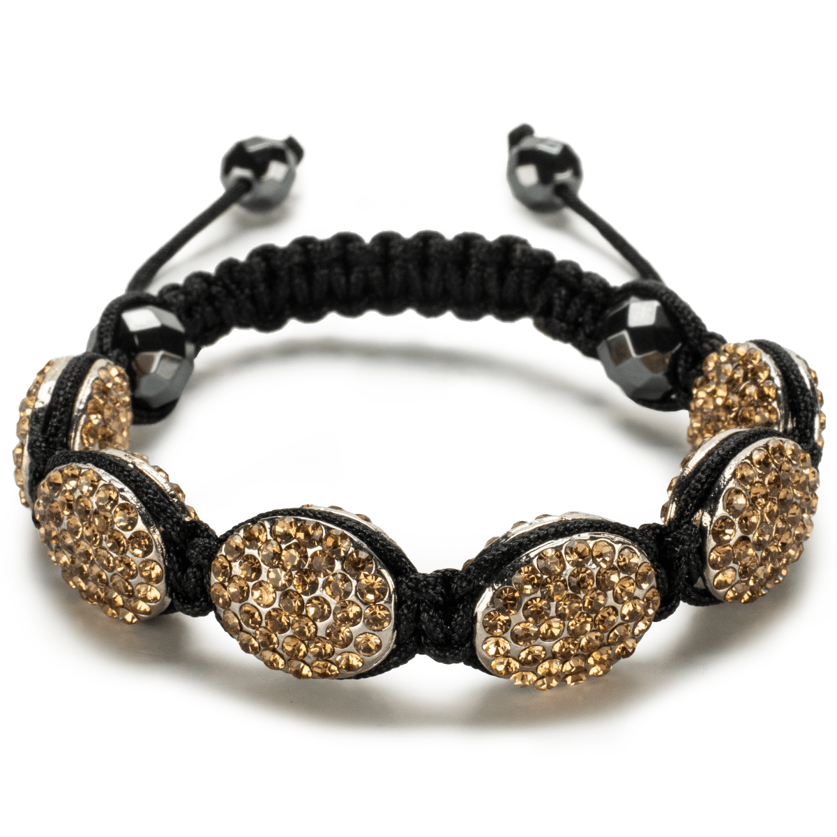 Kalifano Shamballa Bracelets Light Amethyst Crystal Oval Shamballa Bracelet SBOV-EE-LCT