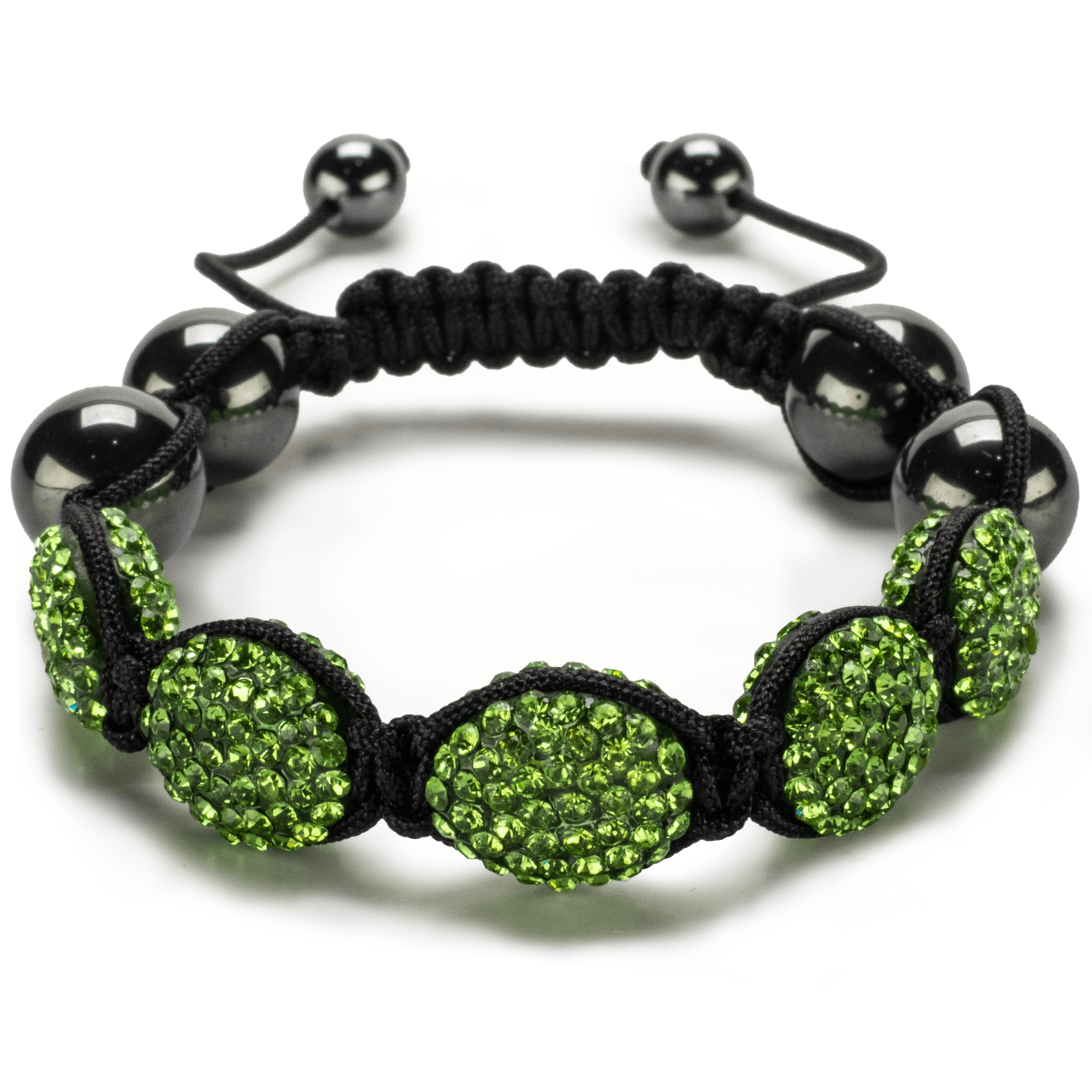 Kalifano Shamballa Bracelets Peridot Oval Shamballa Bracelet SBOV-P