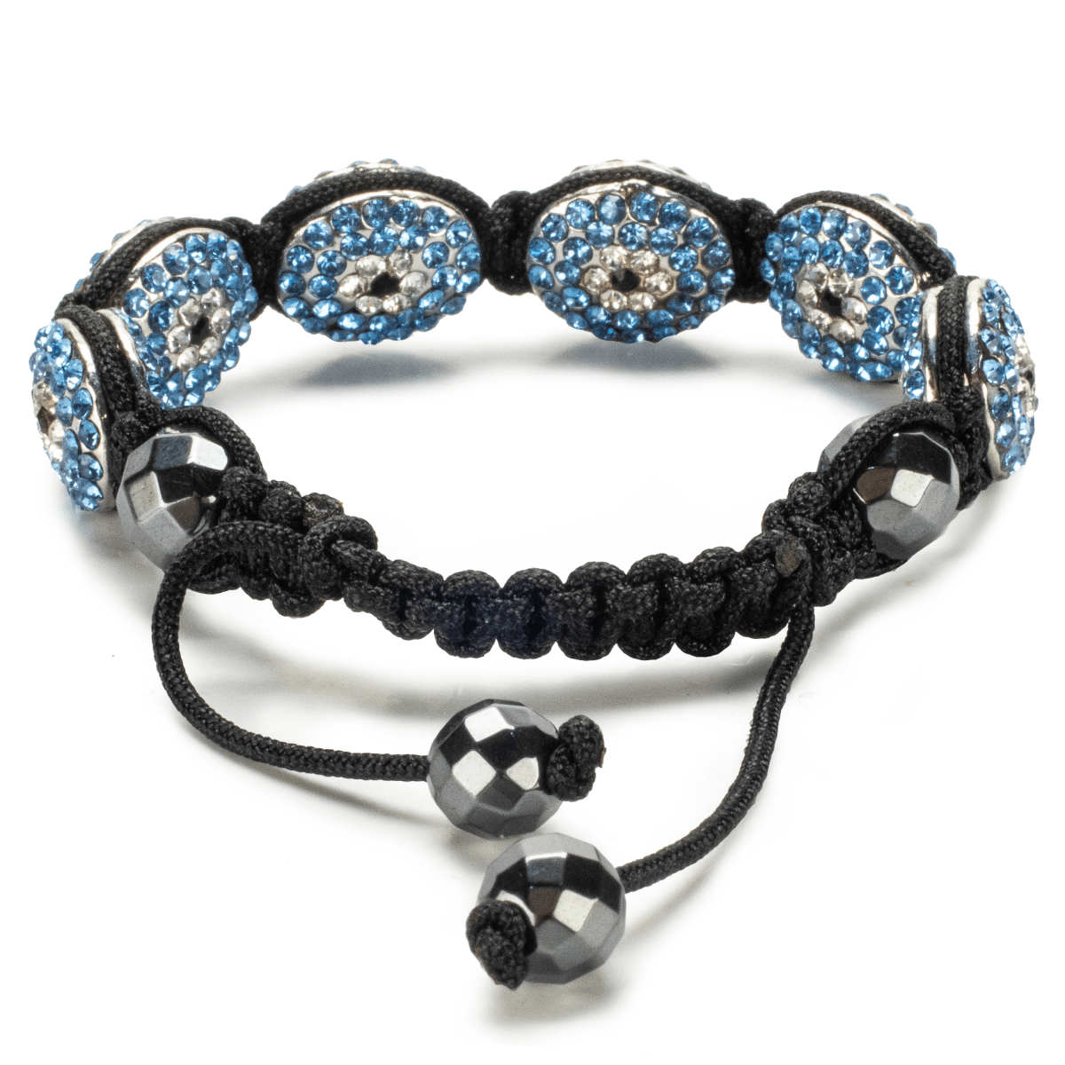 Kalifano Shamballa Bracelets Sapphire Crystal Oval Shamballa Bracelet SBOV-EE-S