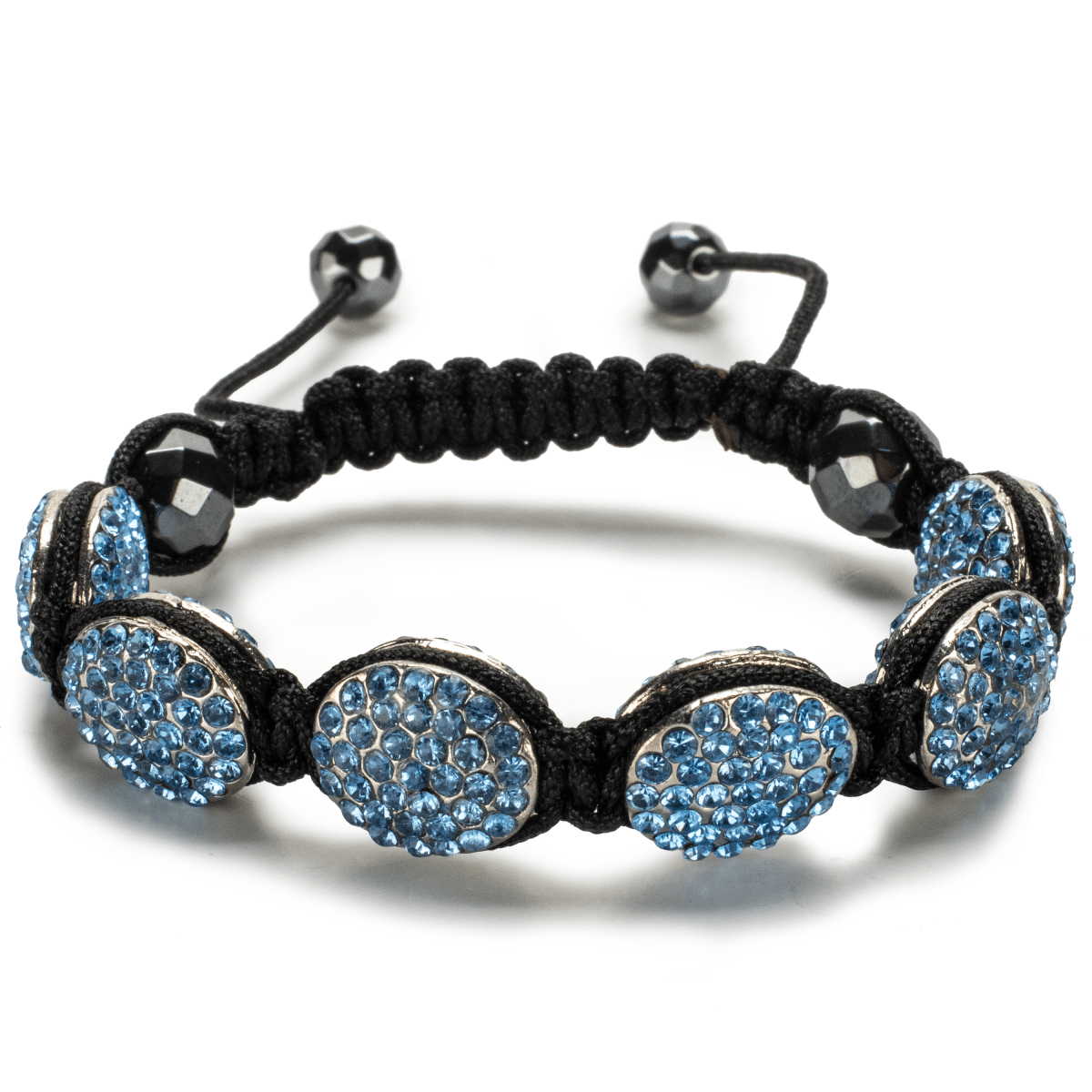 Kalifano Shamballa Bracelets Sapphire Oval Shamballa Bracelet SBOV-S