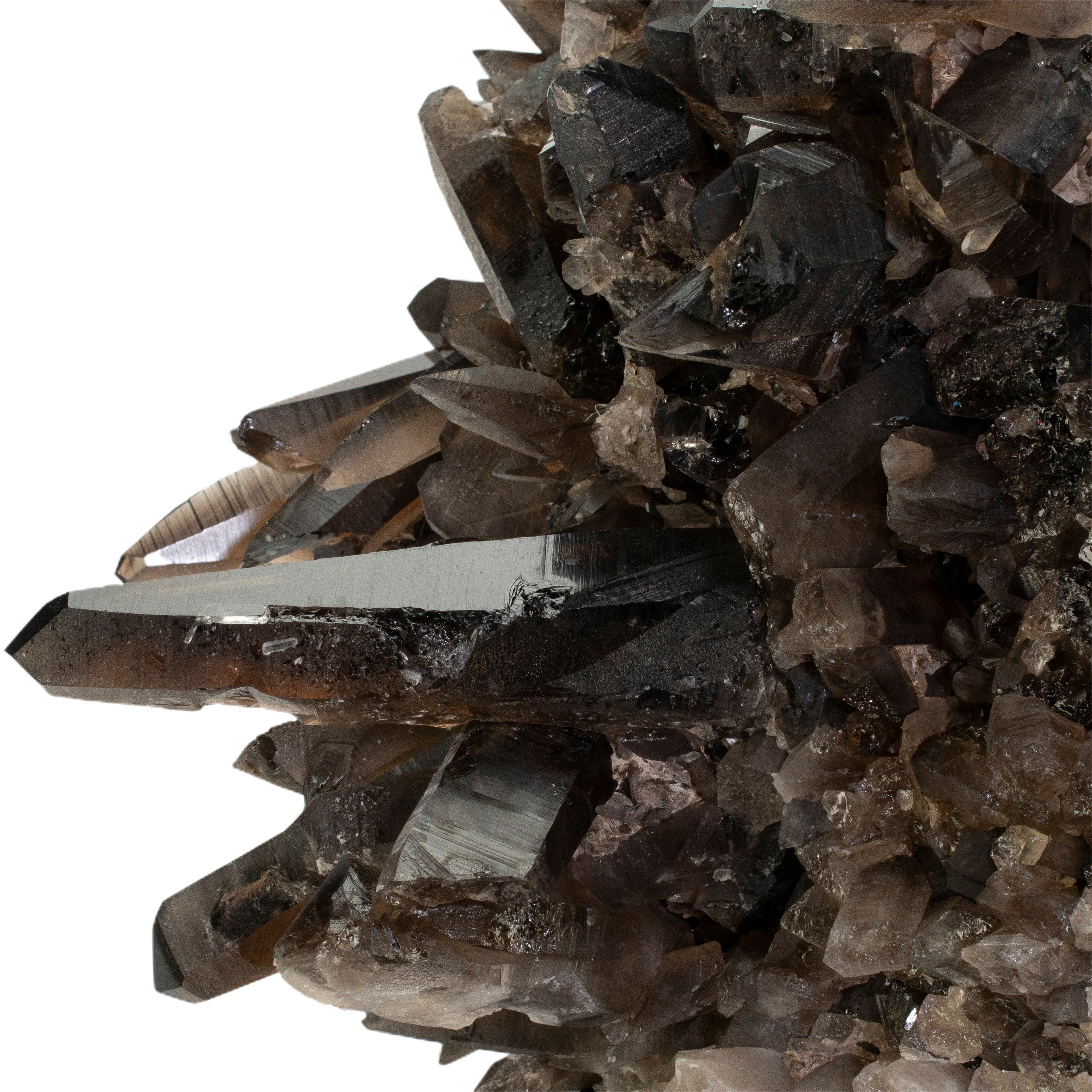 Kalifano Smoky Quartz Smoky Quartz Cluster from Brazil on Custom Stand - 16" / 78 lbs SQ29000.001