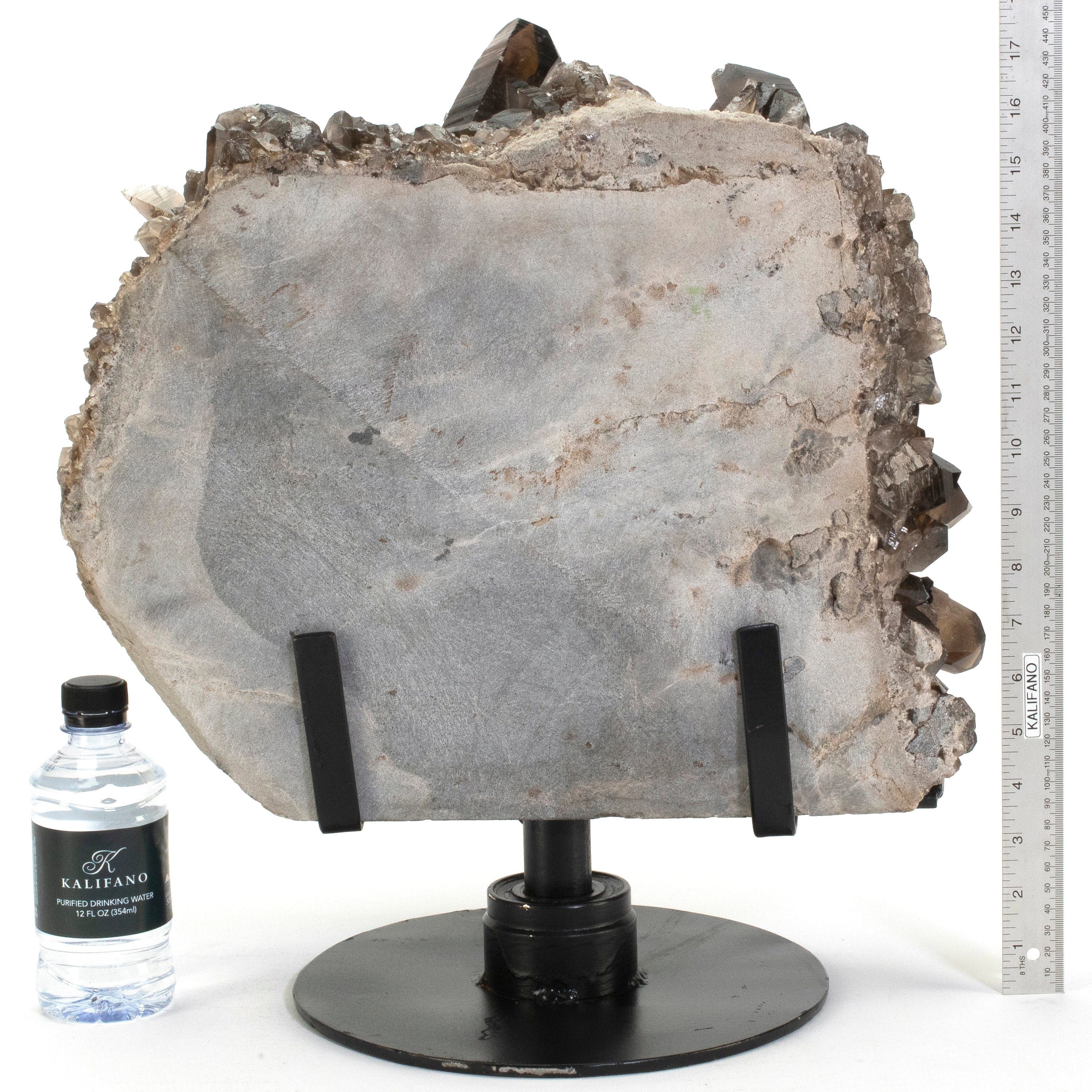 Kalifano Smoky Quartz Smoky Quartz Cluster from Brazil on Custom Stand - 16" / 78 lbs SQ29000.001