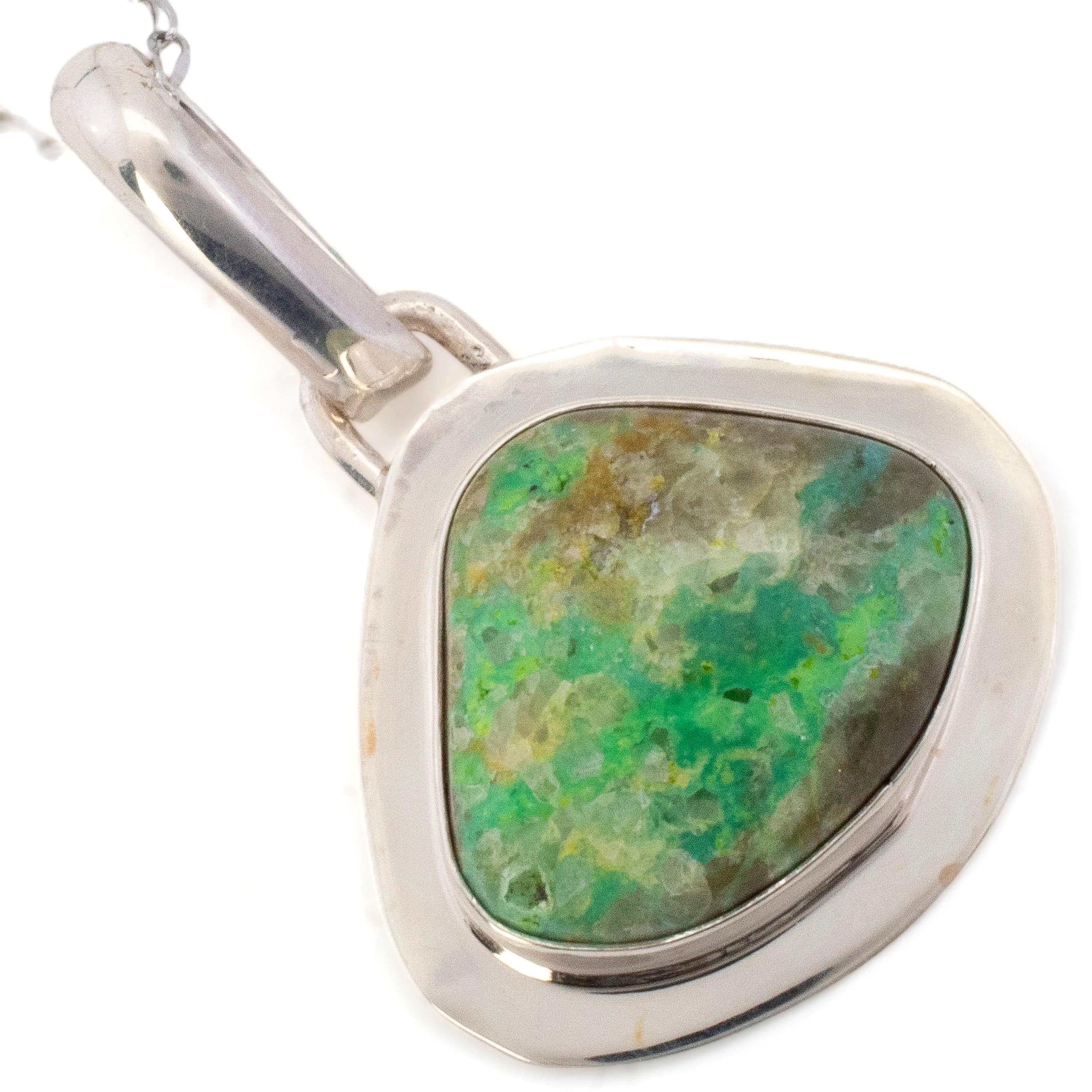 Kalifano Southwest Silver Jewelry Kingman Turquoise USA Handmade 925 Sterling Silver Pendant NMN450.002