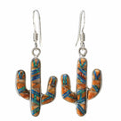 Spiny Oyster Shell Cactus USA Handmade 925 Sterling Silver Earring with French Hook