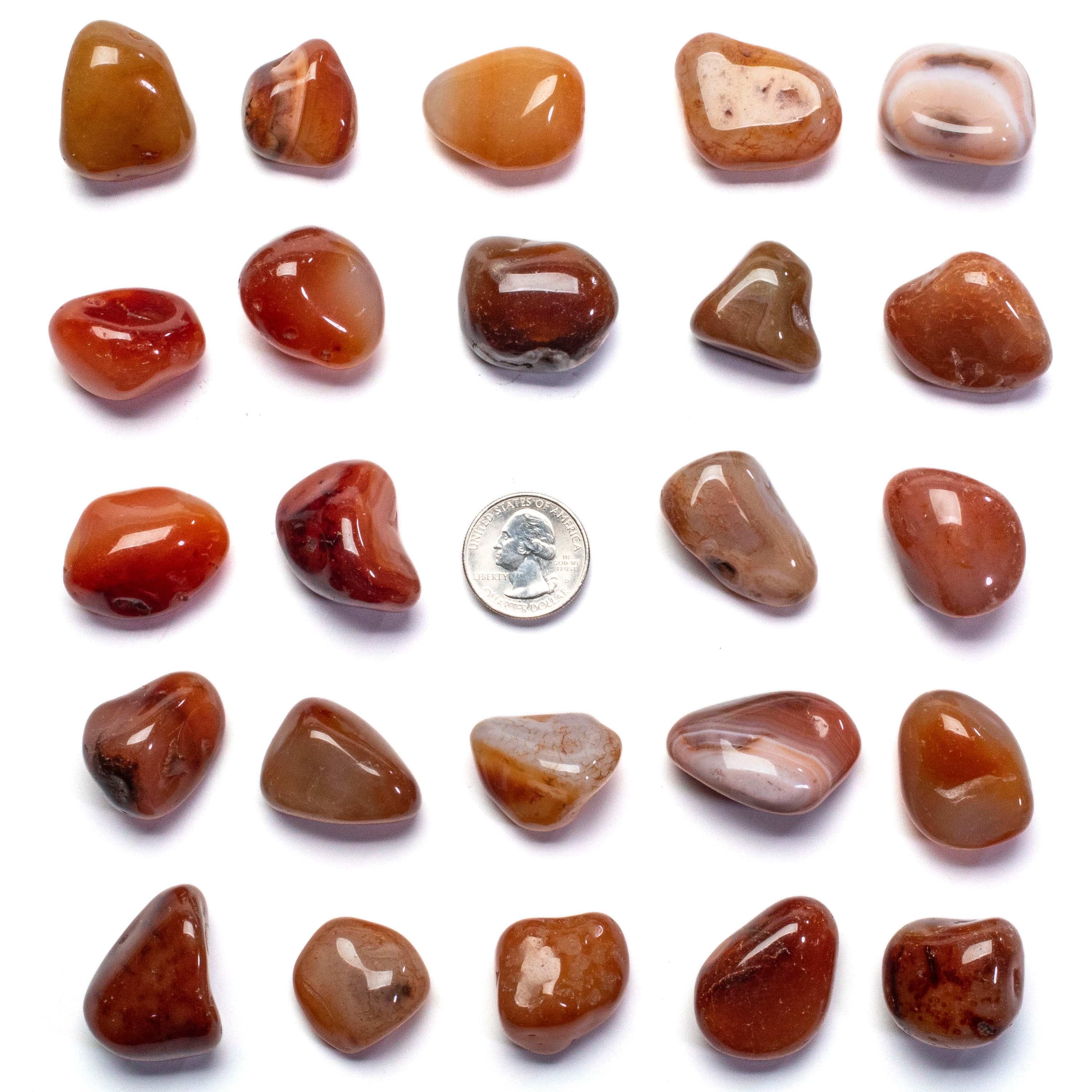 Kalifano TUMBLED STONES Natural Carnelian Tumbled Stone TS-CR-HG