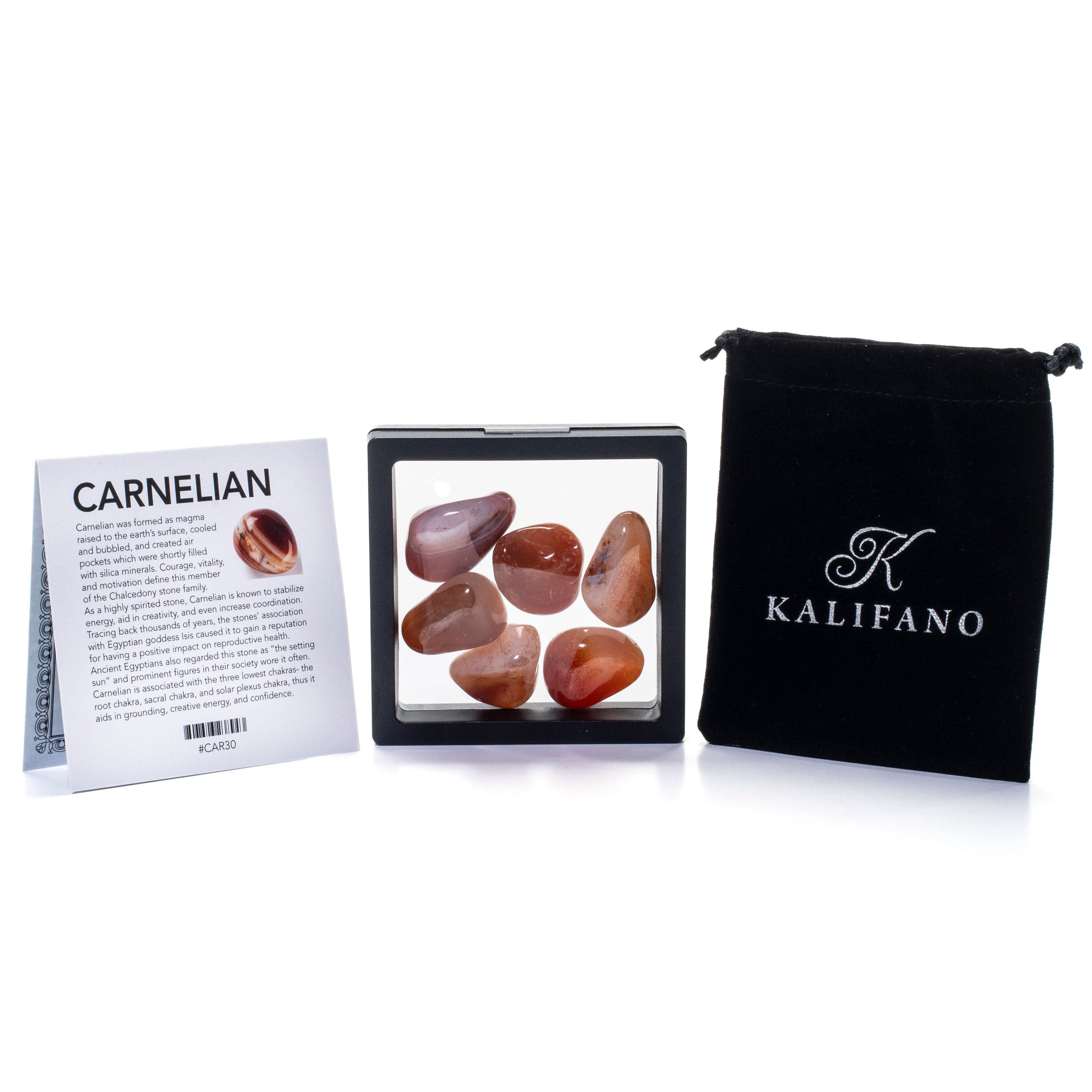 Kalifano TUMBLED STONES Natural Carnelian Tumbled Stone TS-CR-HG