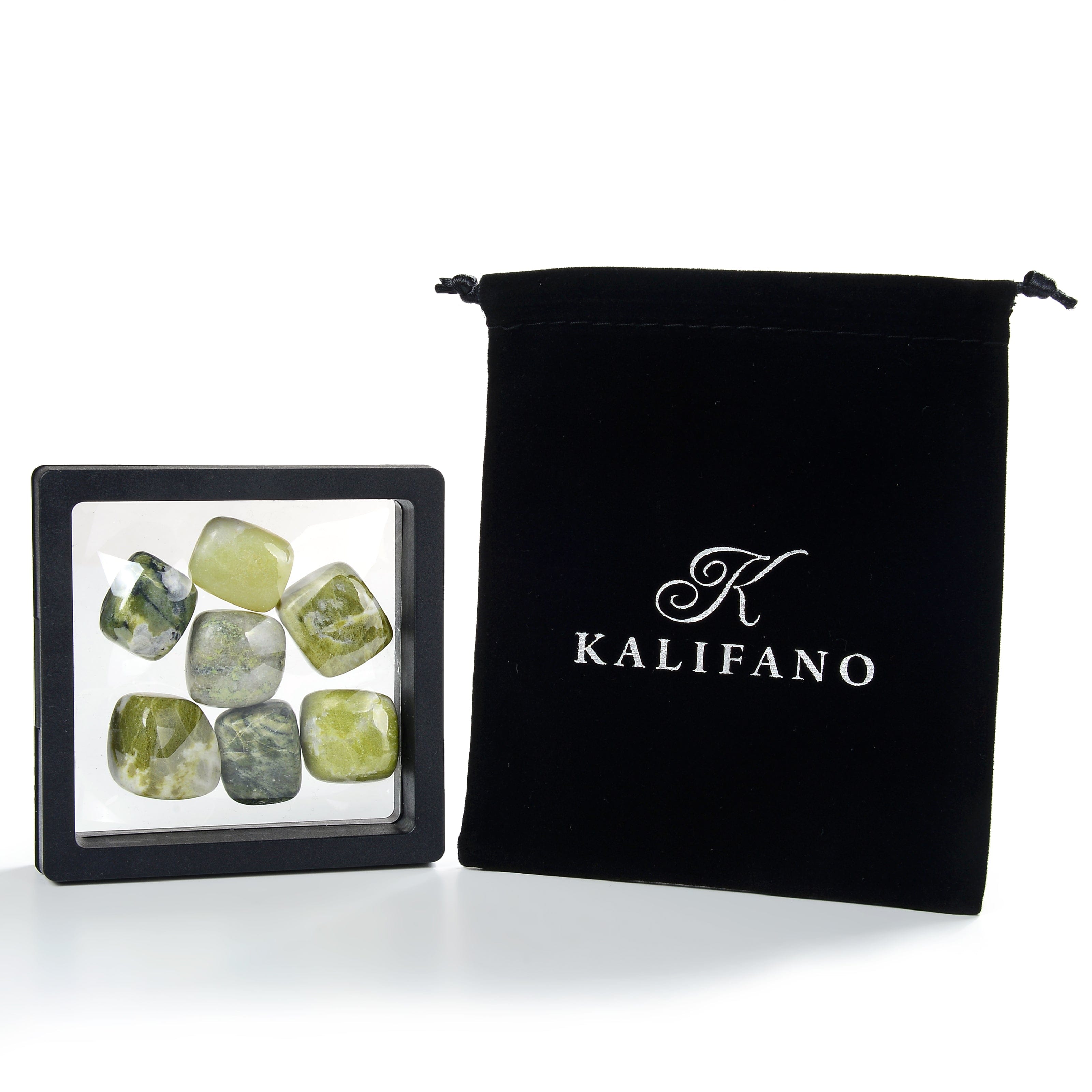 Kalifano TUMBLED STONES Natural Chrysoprase Tumbled Stone TS-CP