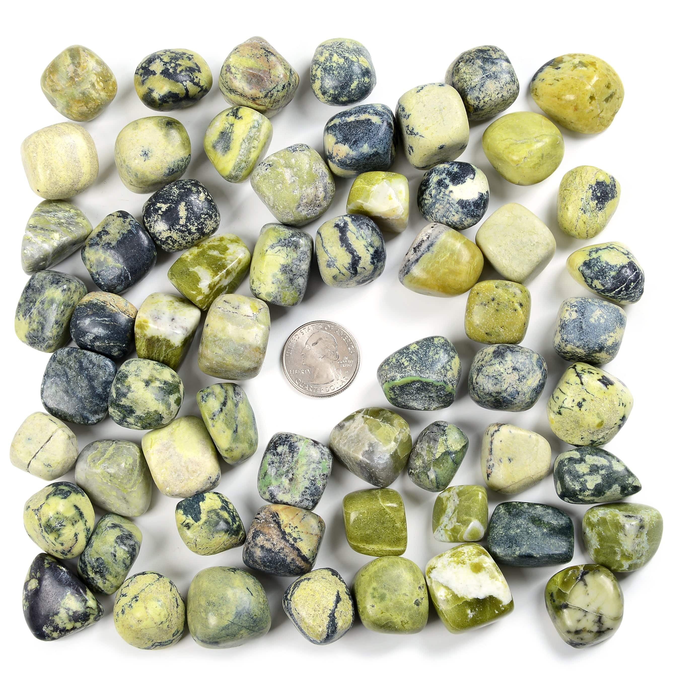 Kalifano TUMBLED STONES Natural Chrysoprase Tumbled Stone TS-CP