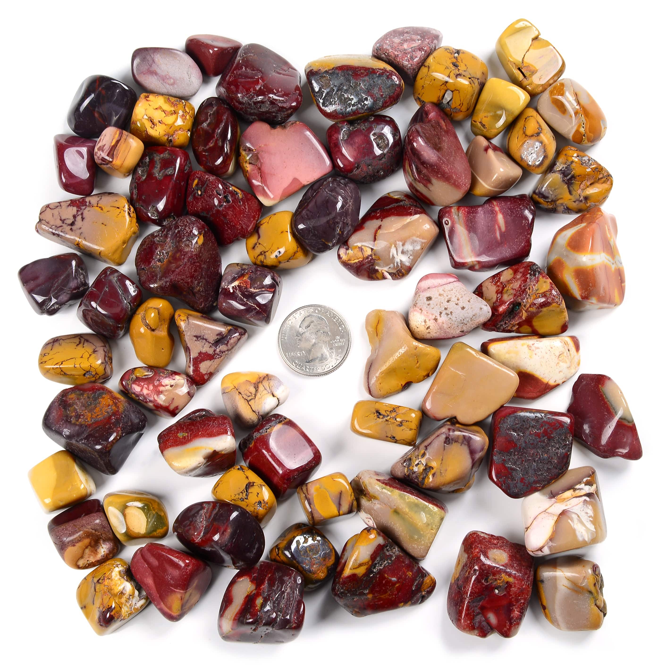 Kalifano TUMBLED STONES Natural Mookaite Tumbled Stone TS-ME