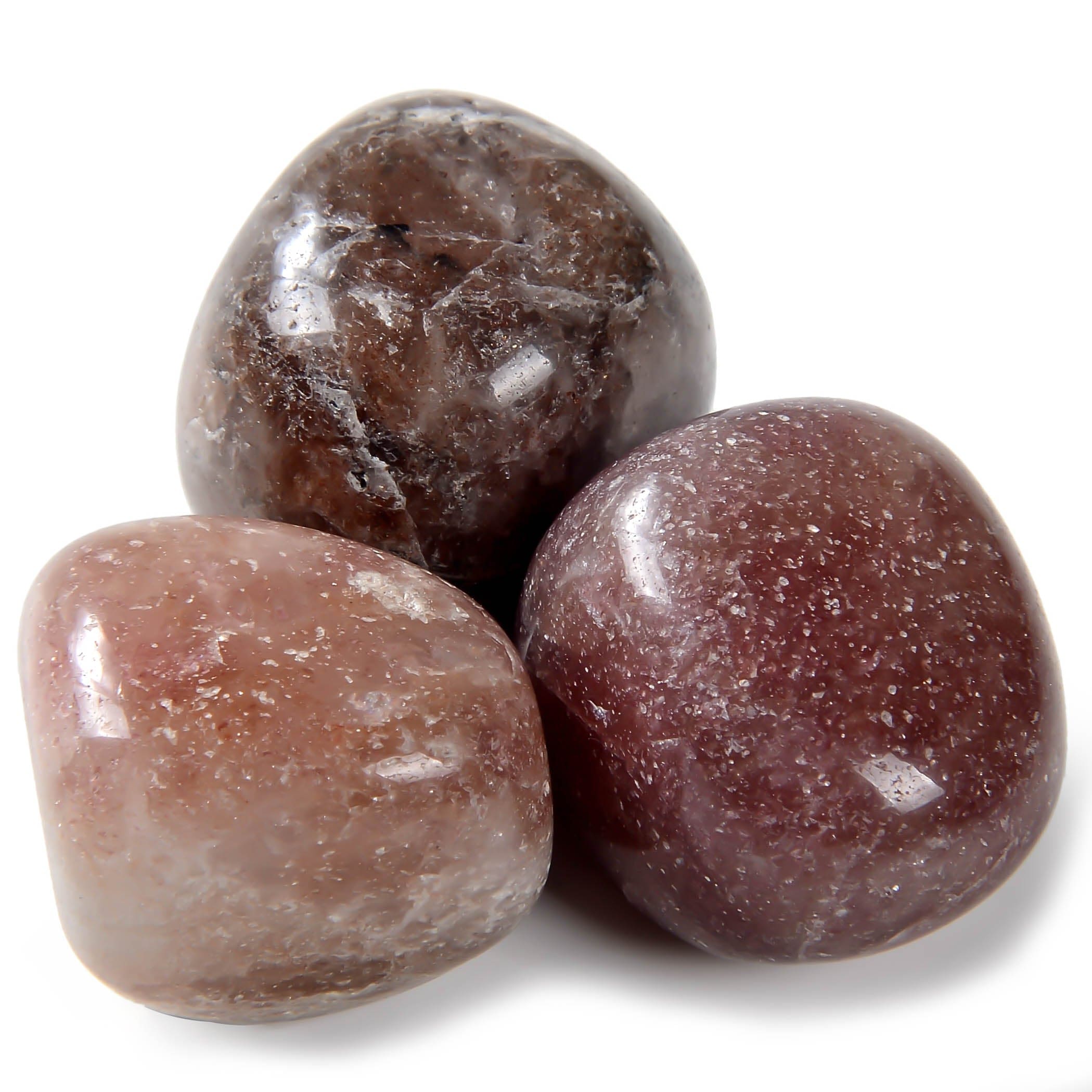Kalifano TUMBLED STONES Natural Strawberry Quartz Tumbled Stone TS-SQ