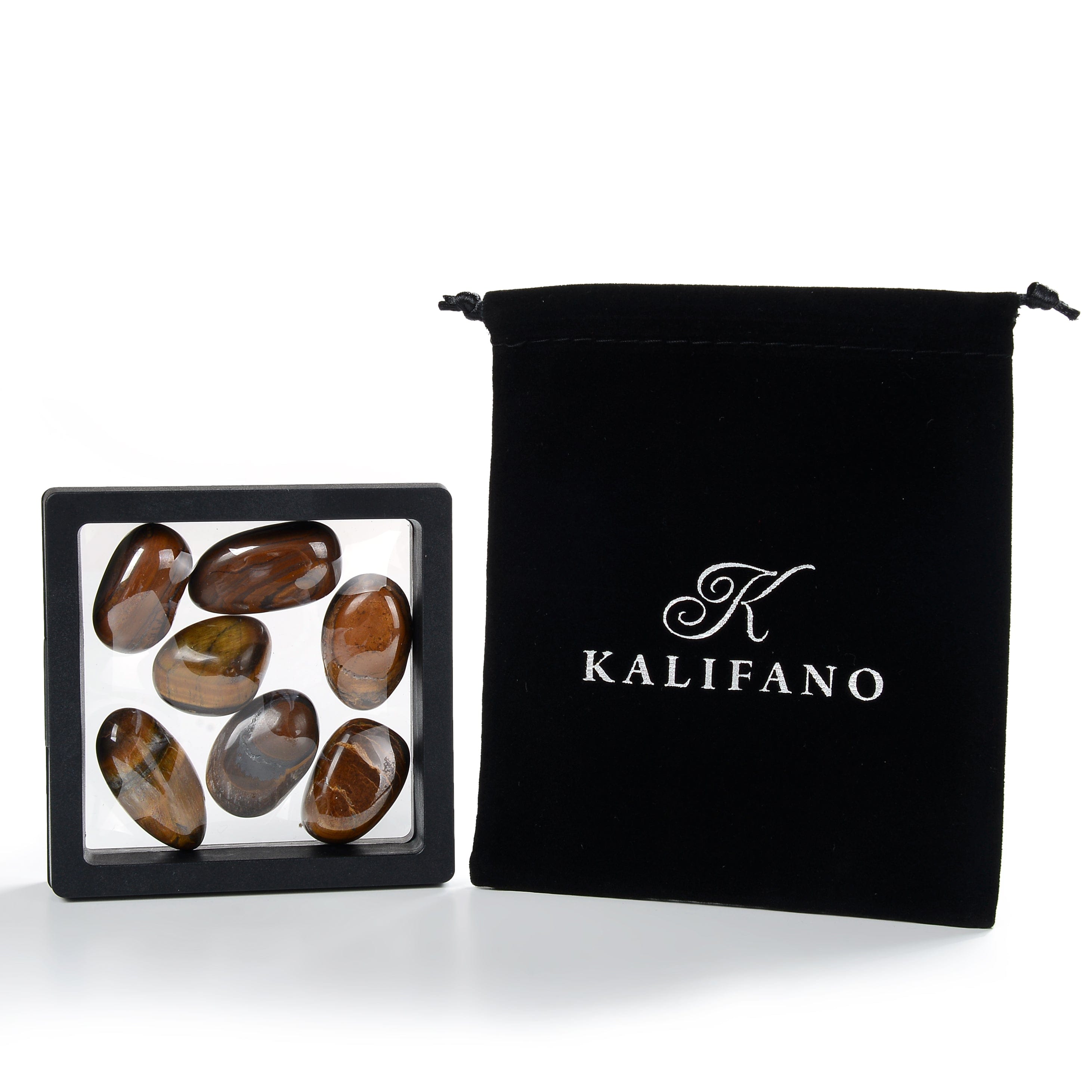 Kalifano TUMBLED STONES Natural Tiger Eye Tumbled Stone TS-TE