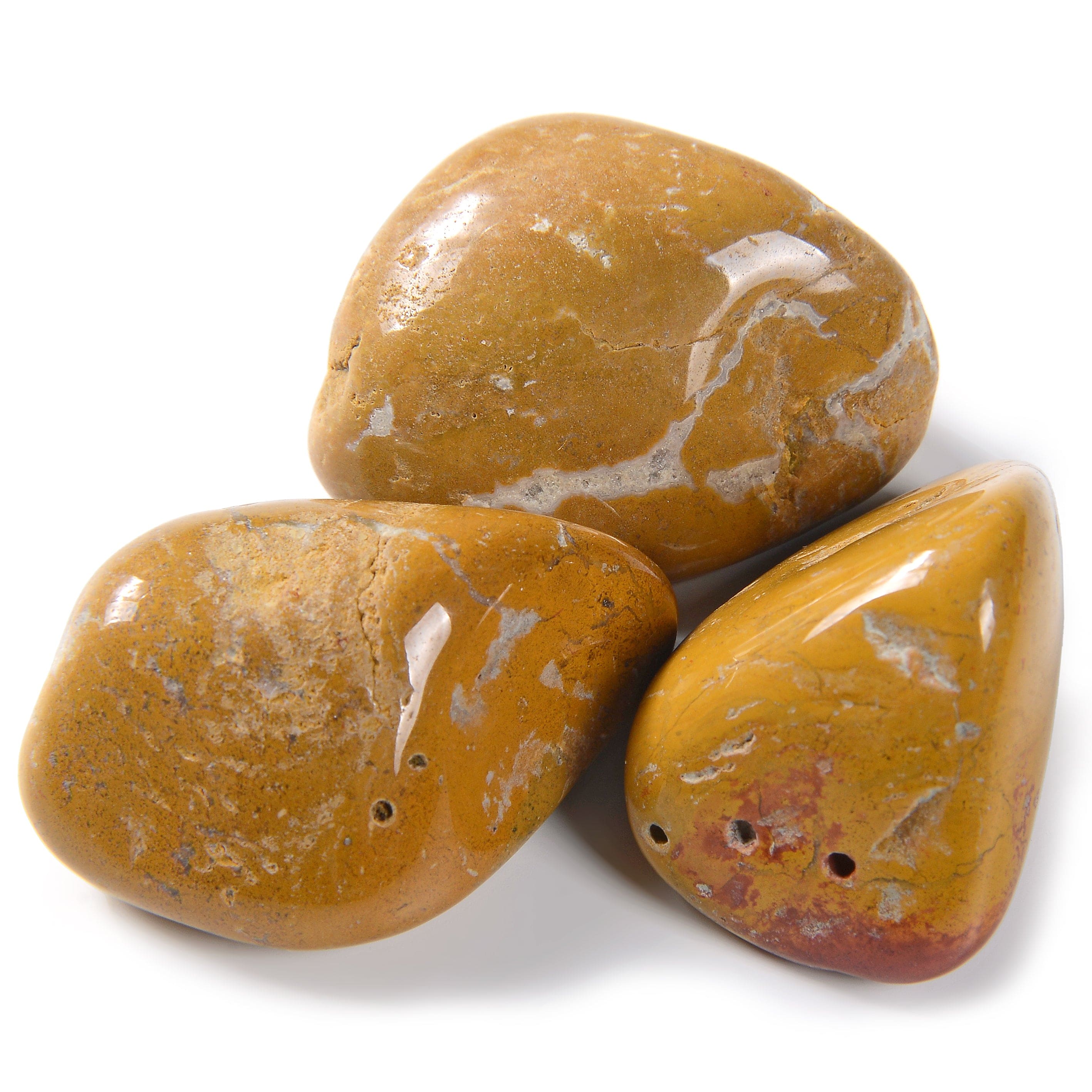 Kalifano TUMBLED STONES Natural Yellow Jasper Tumbled Stone TS-YJ