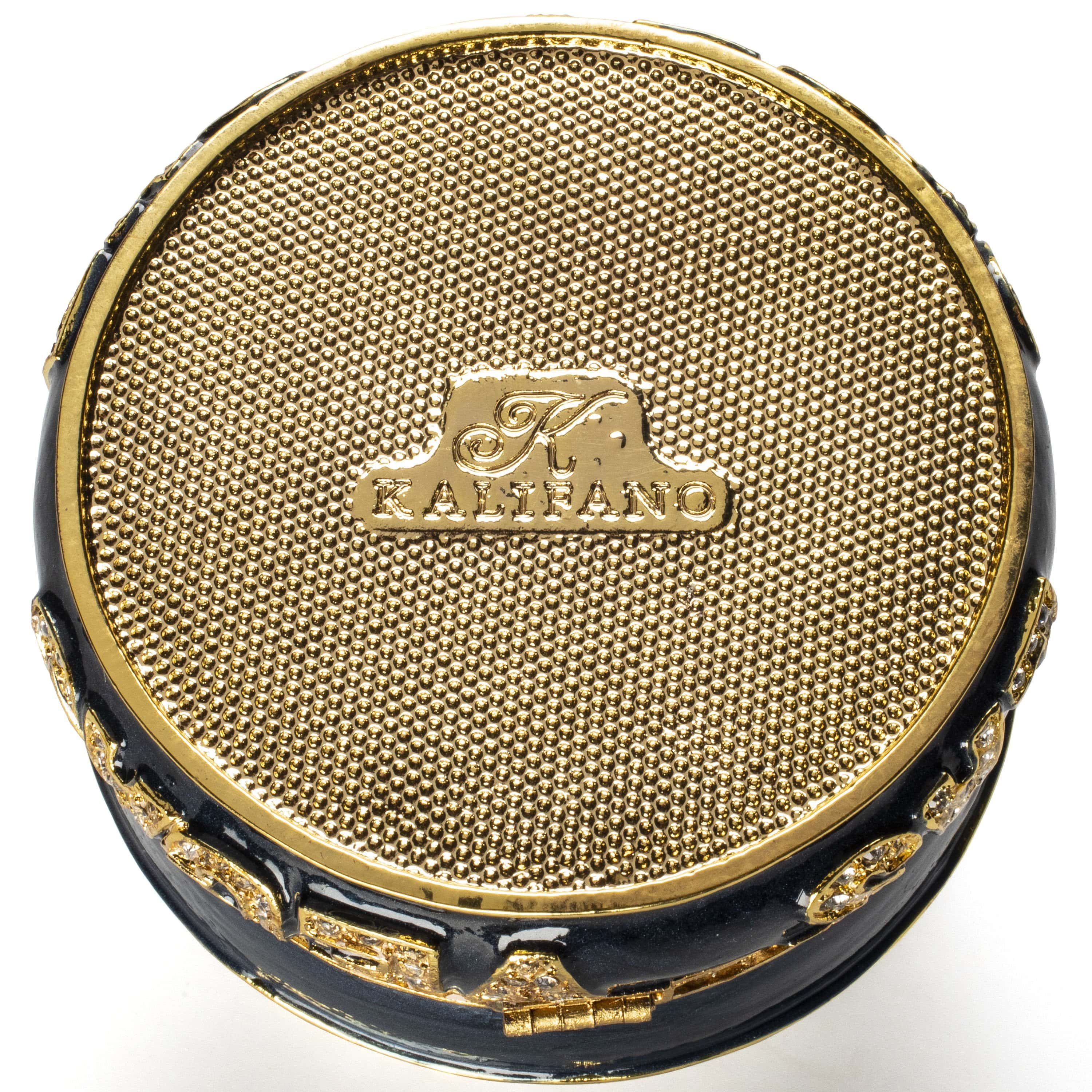 Kalifano Vanity Figurine Roulette Figurine Keepsake Box made with Crystals SVA-110