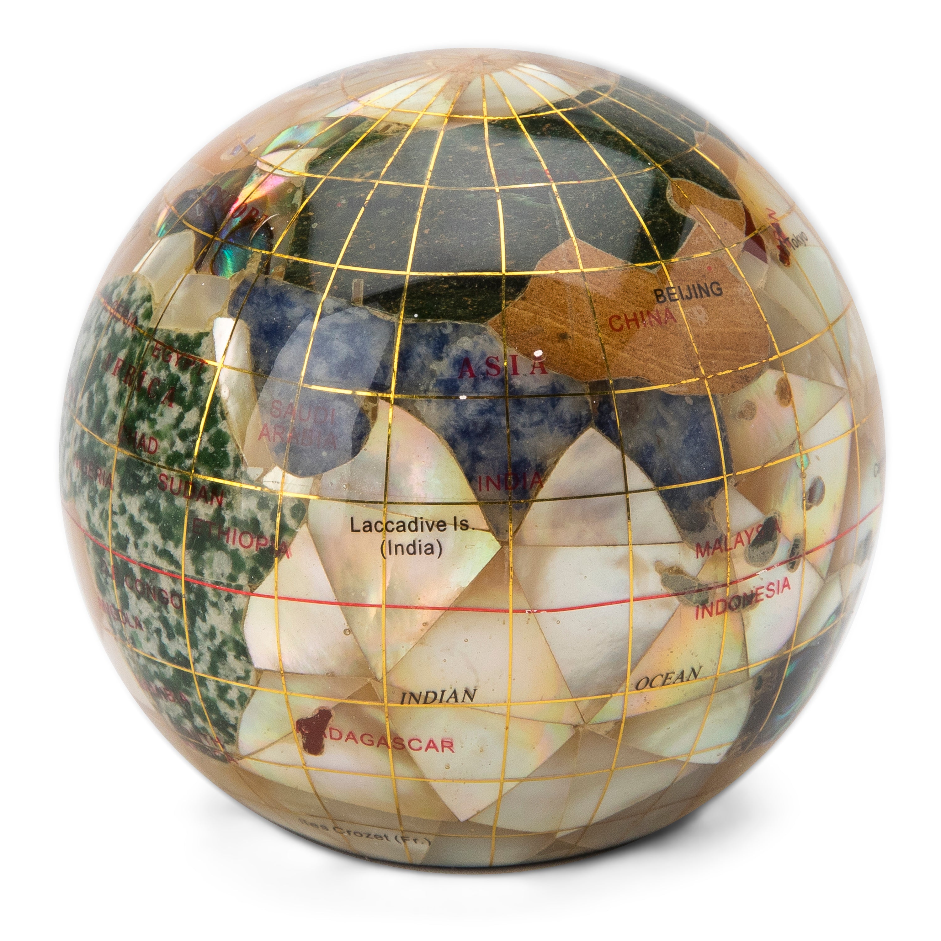 crystal decor precious stone globe