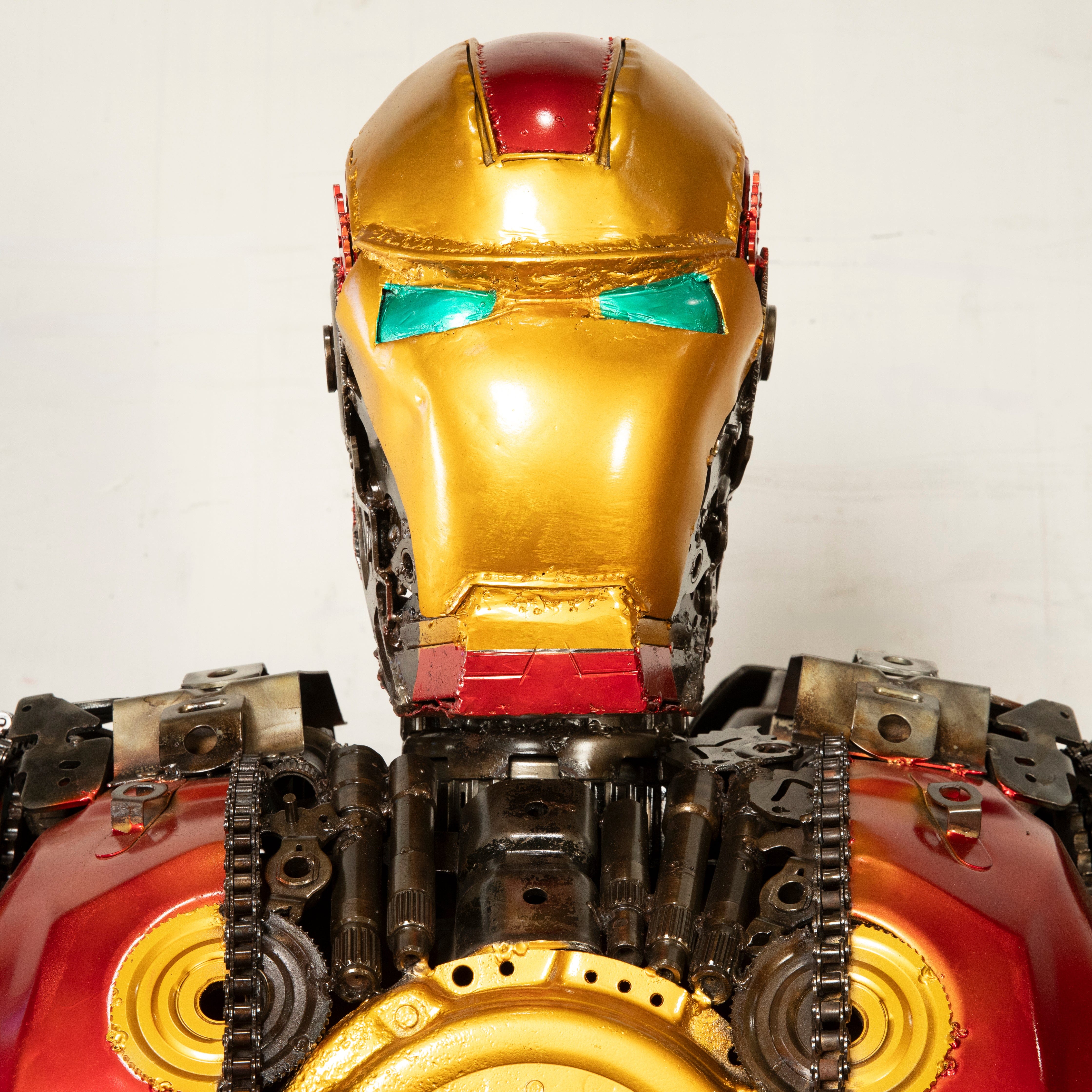 Kalifano Recycled Metal Art 91" Iron Man Inspired Recycled Metal Art Sculpture RMS-IMR230-S16