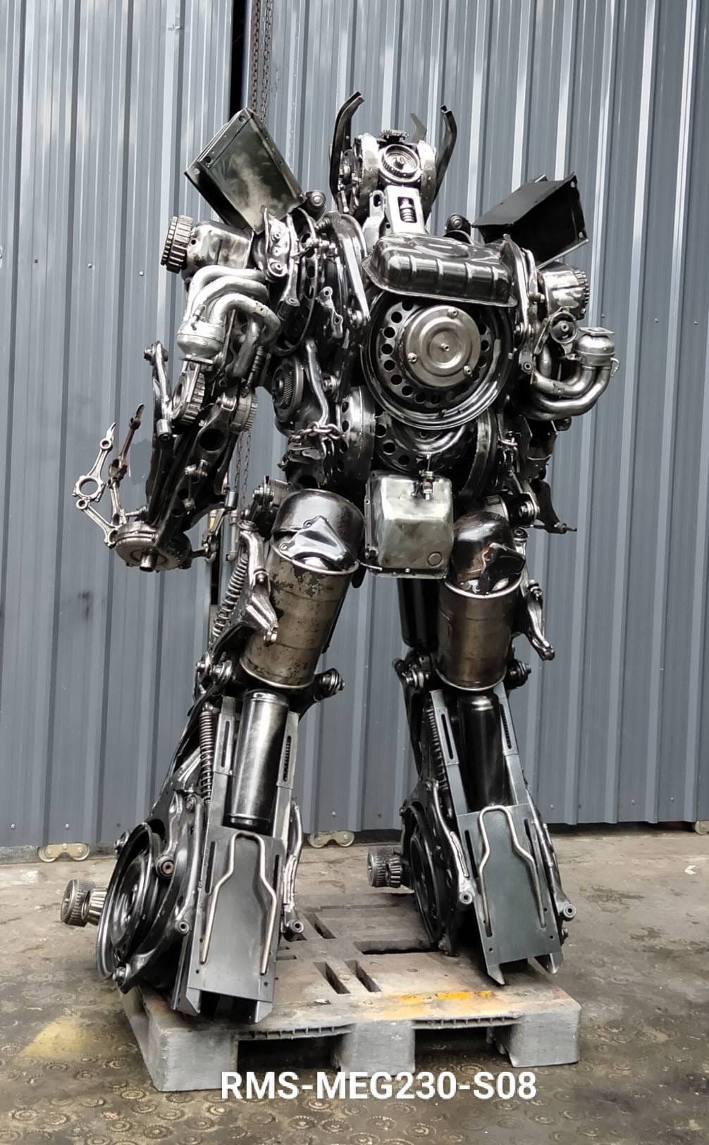 91" Megatron Inspired Recycled Metal Art Sculpture