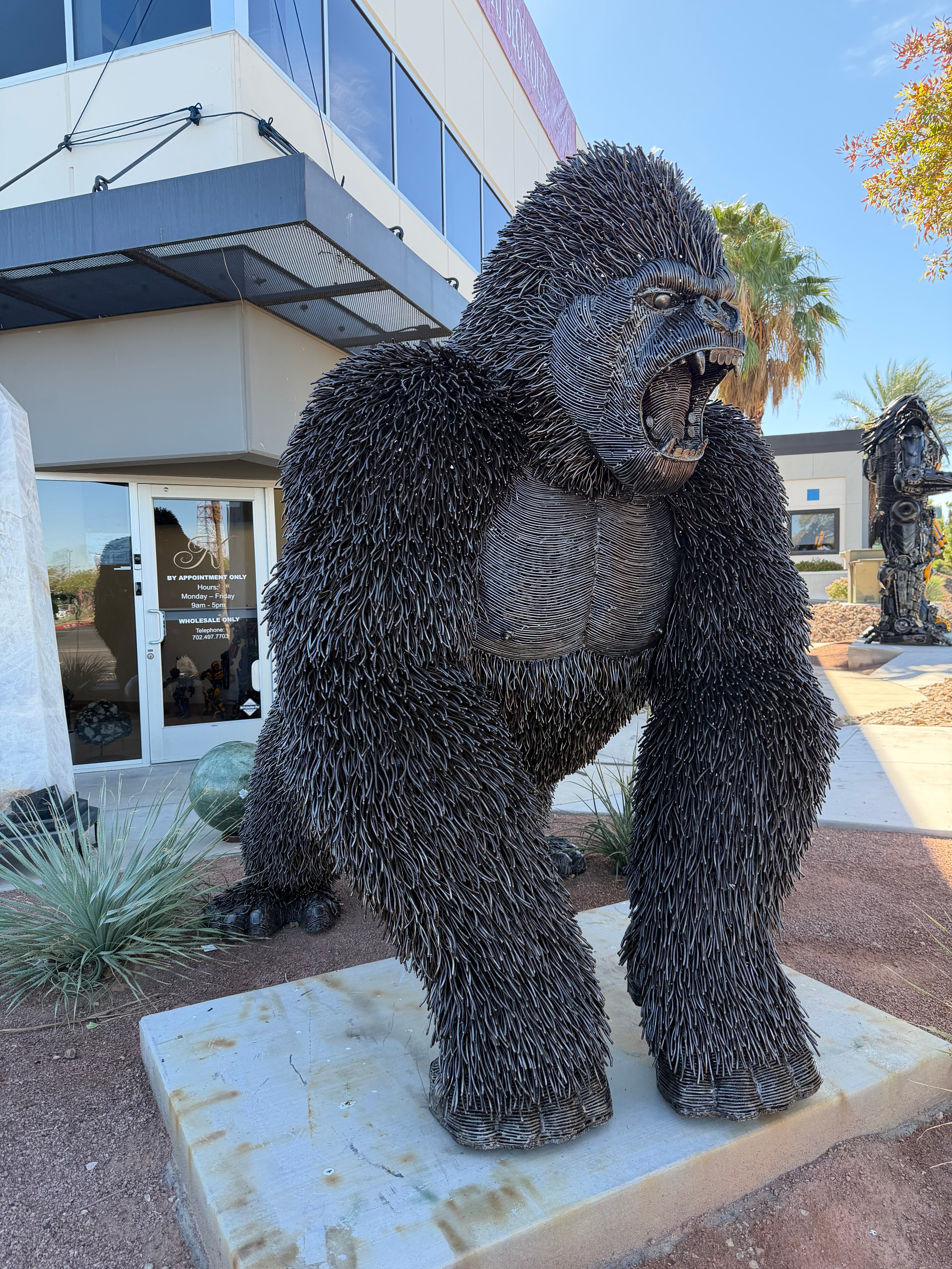 King Kong Gorilla Inspired Recycled Metal Art Sculpture