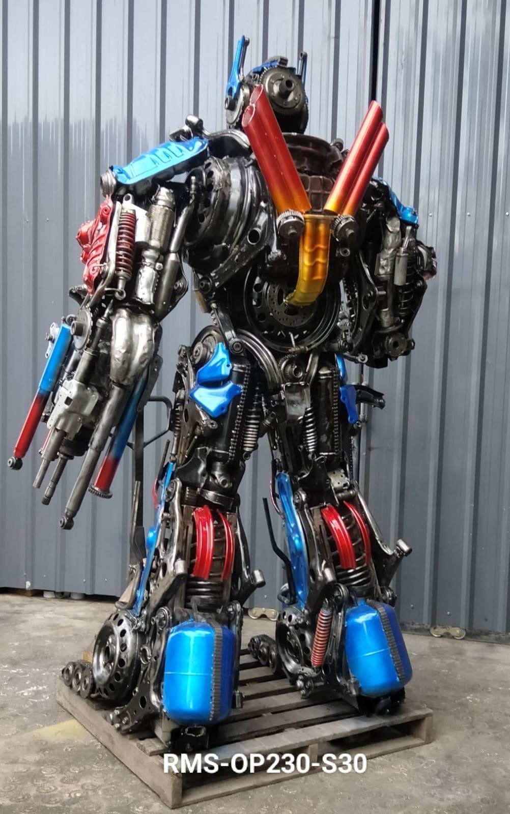 91" Optimus Prime Inspired Recycled Metal Art Sculpture