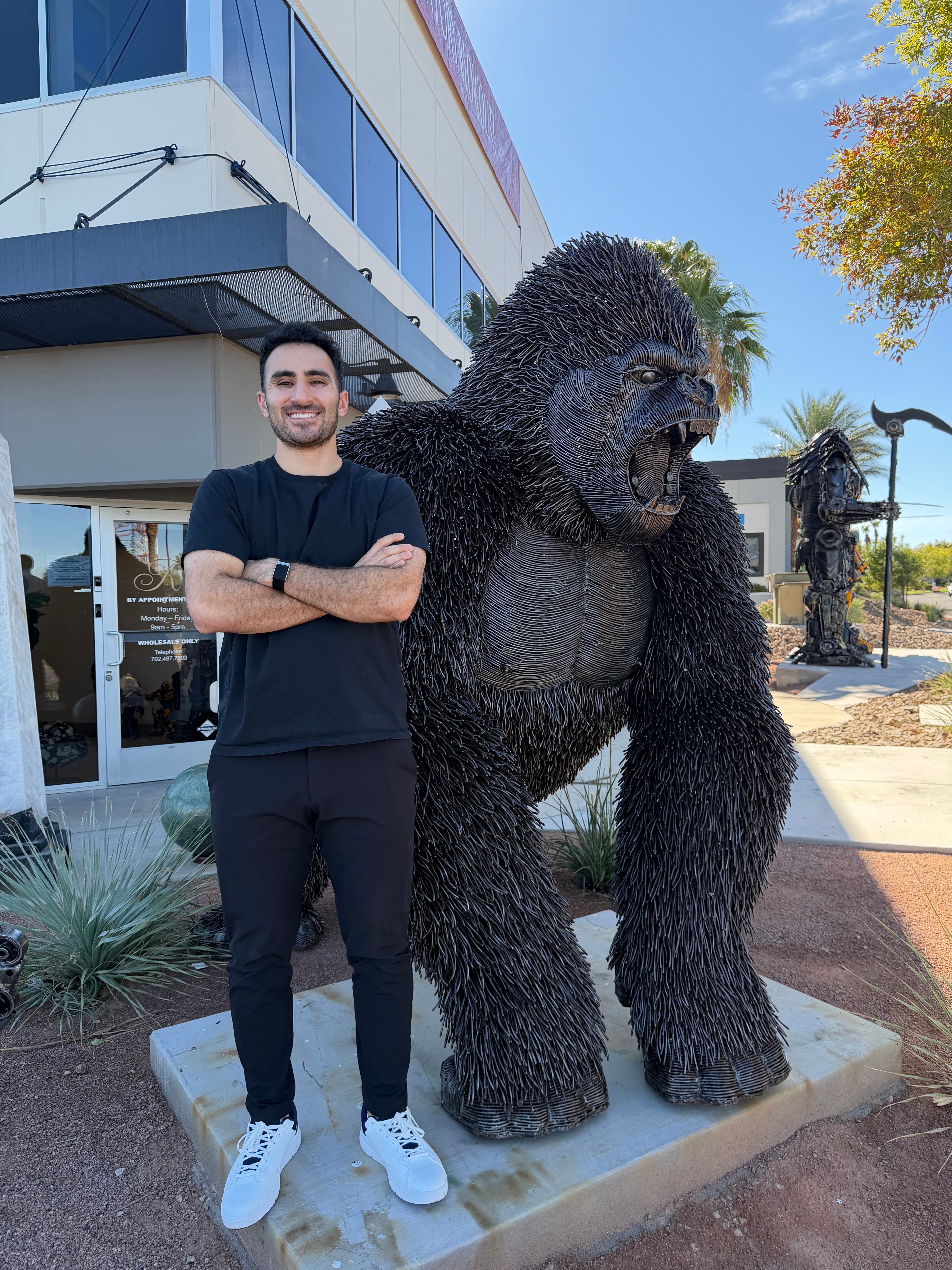 King Kong Gorilla Inspired Recycled Metal Art Sculpture