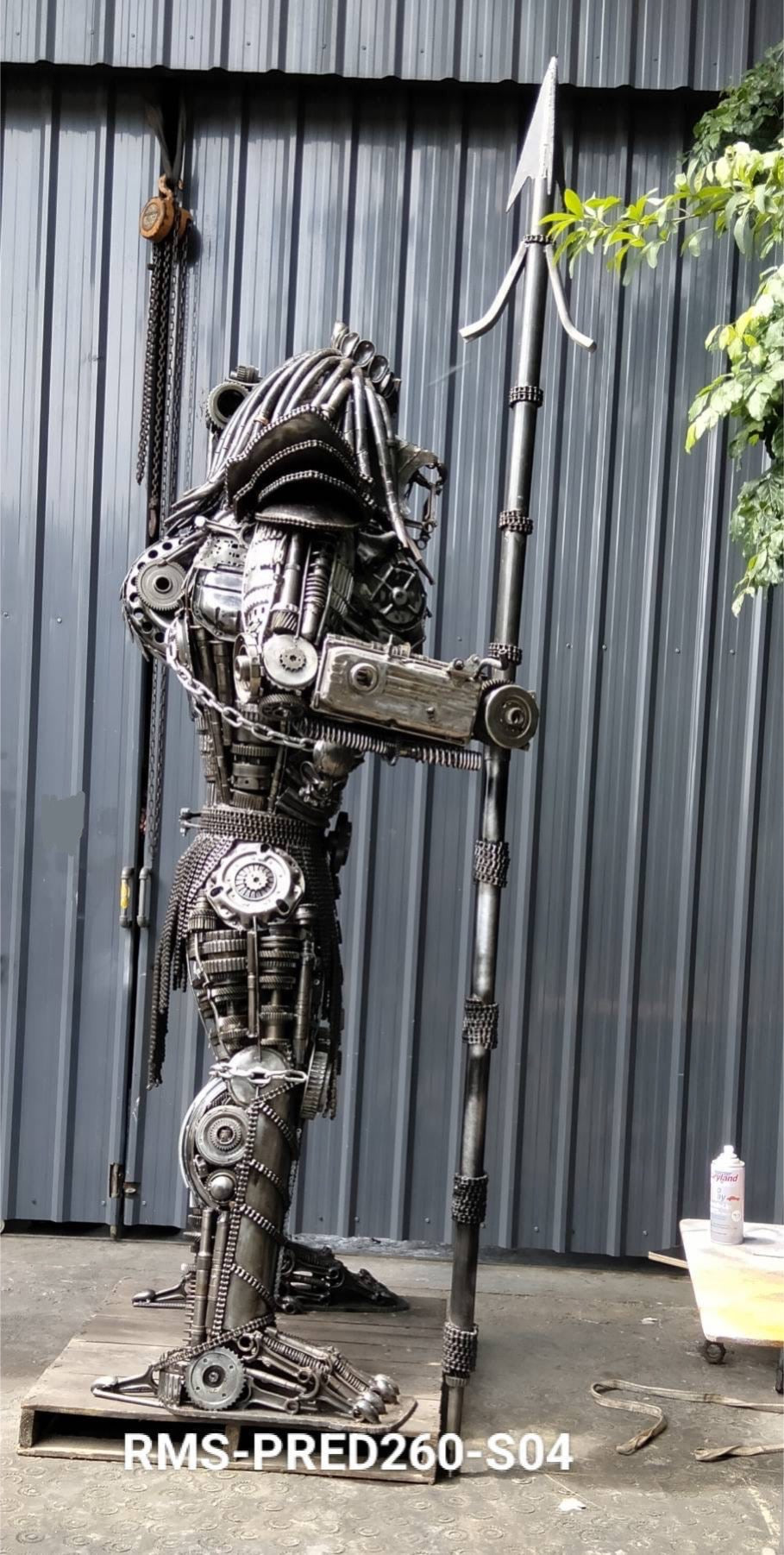 102" Predator Inspired Recycled Metal Art Sculpture