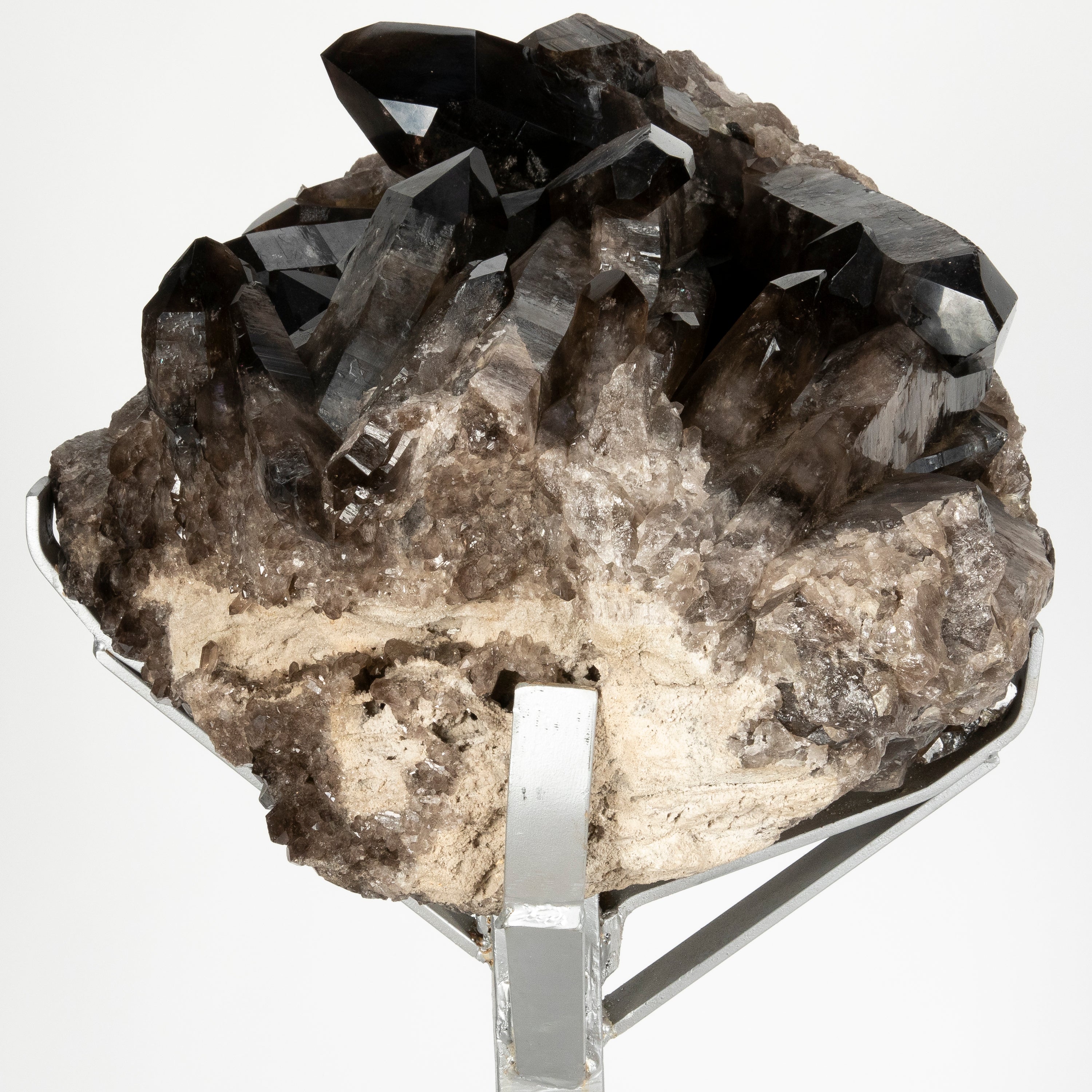 Smoky Quartz Cluster from Brazil on Custom Stand - 51" / 88 kg