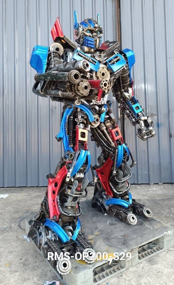 79" Optimus Prime Inspired Recycled Metal Art Sculpture