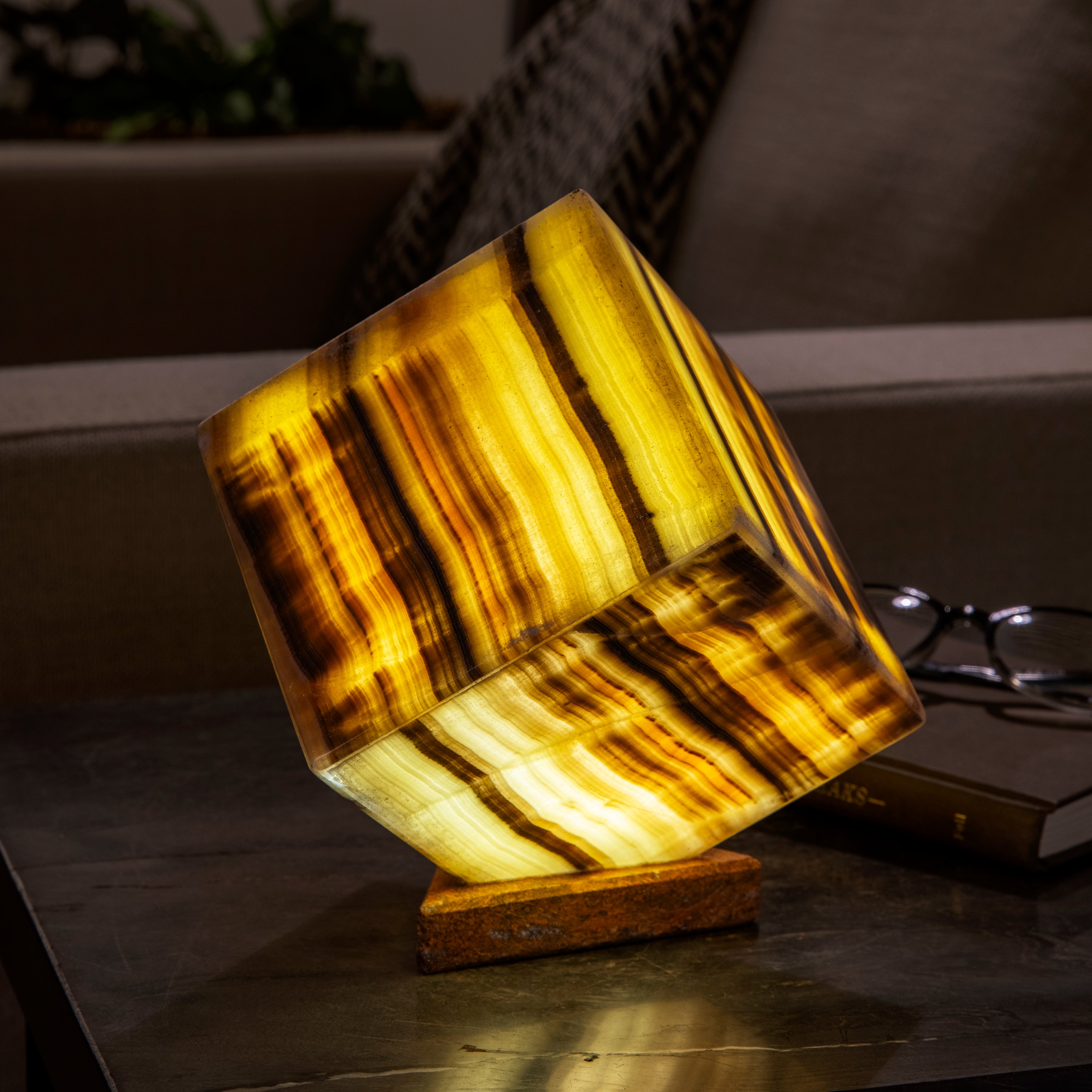 Onyx Light Cube from Mexico - 8.5"