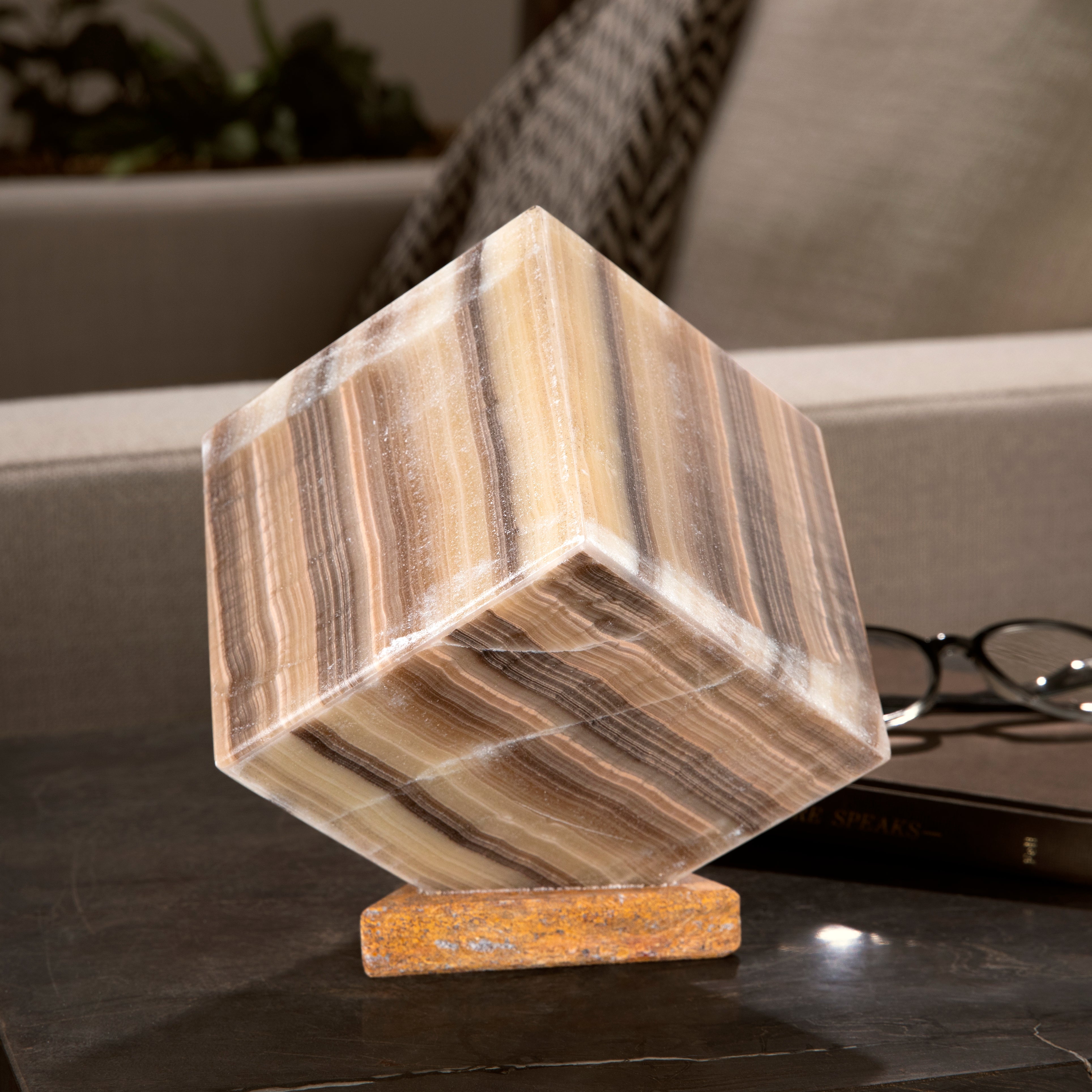Onyx Light Cube from Mexico - 8.5"