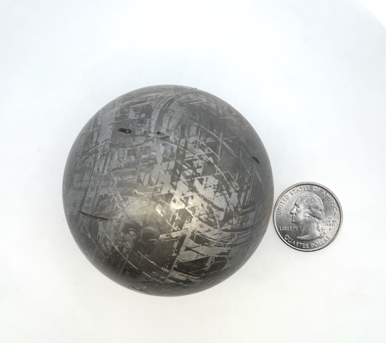 Gibeon Sphere Iron Meteorite from Namibia 2.75" / 1,323 grams