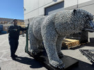 Walking Spark Plug Polar Bear (20,000+) Recycled Metal Sculpture