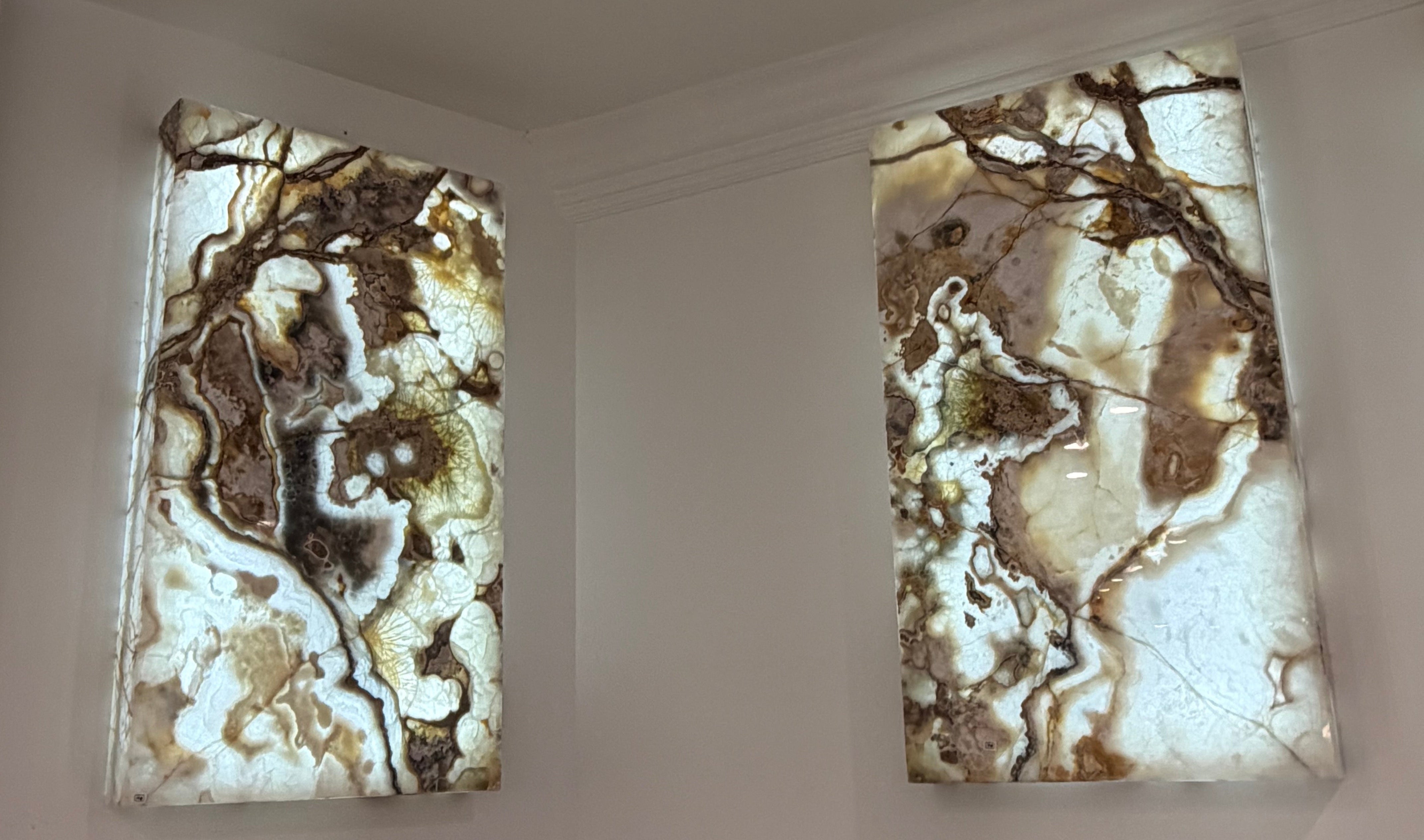 Nacar Onyx Light Wall Panel Set - 40" x 22"