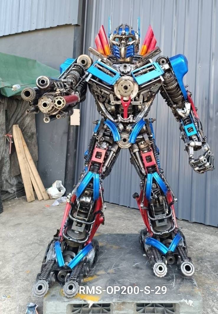 79" Optimus Prime Inspired Recycled Metal Art Sculpture