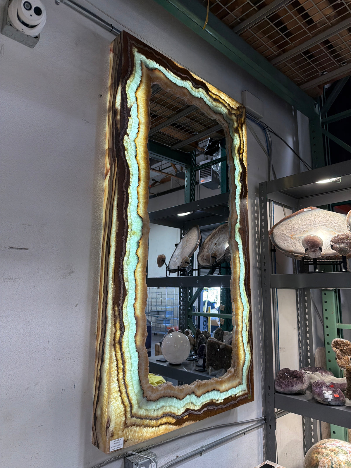 Aqua Amber Onyx Onyx Mirror - 60" x 32"