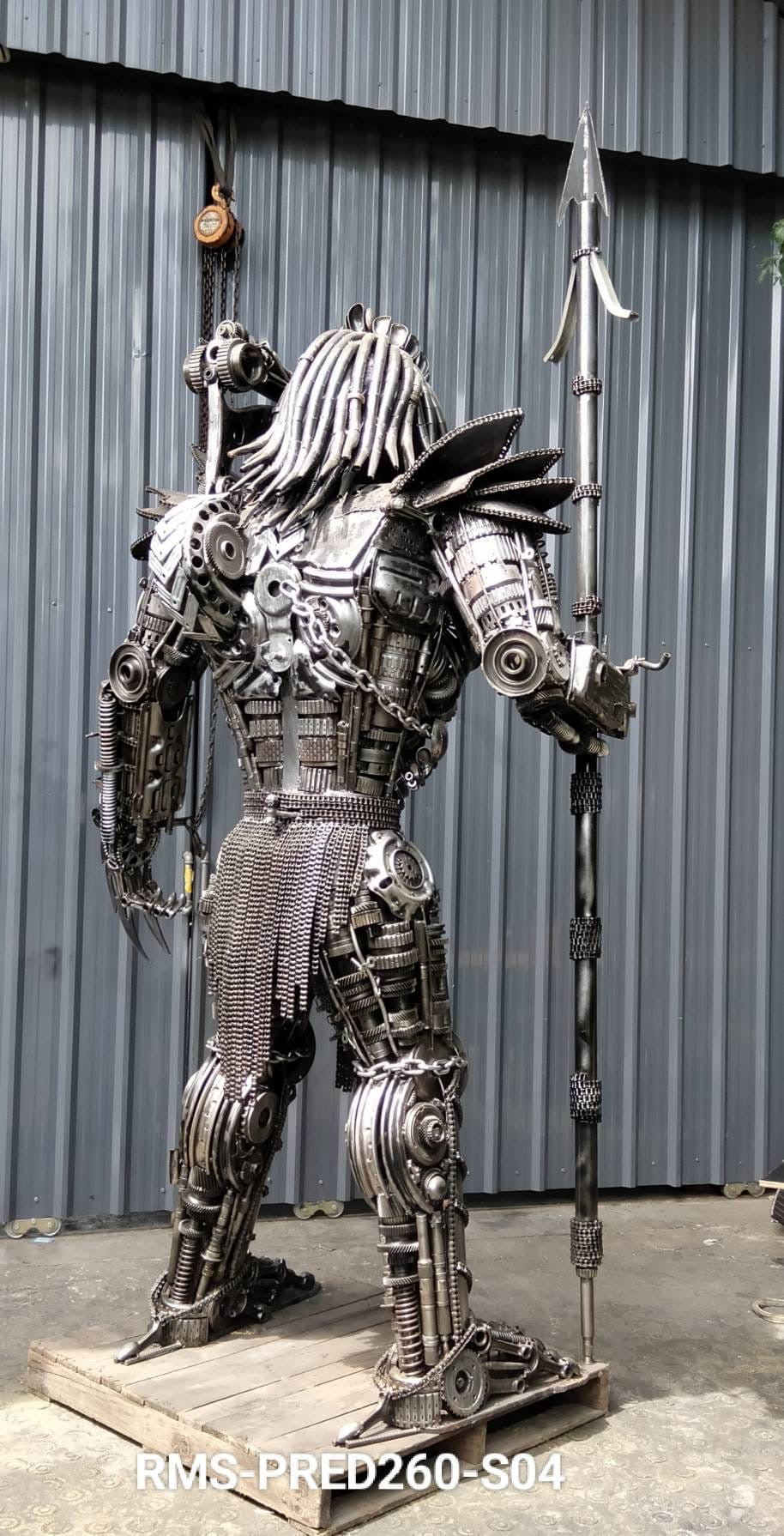 102" Predator Inspired Recycled Metal Art Sculpture