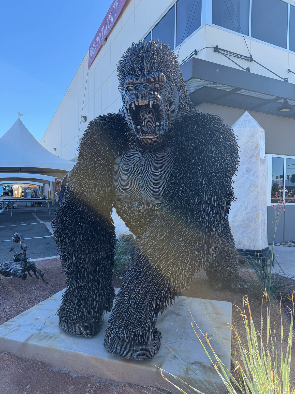 King Kong Gorilla Inspired Recycled Metal Art Sculpture