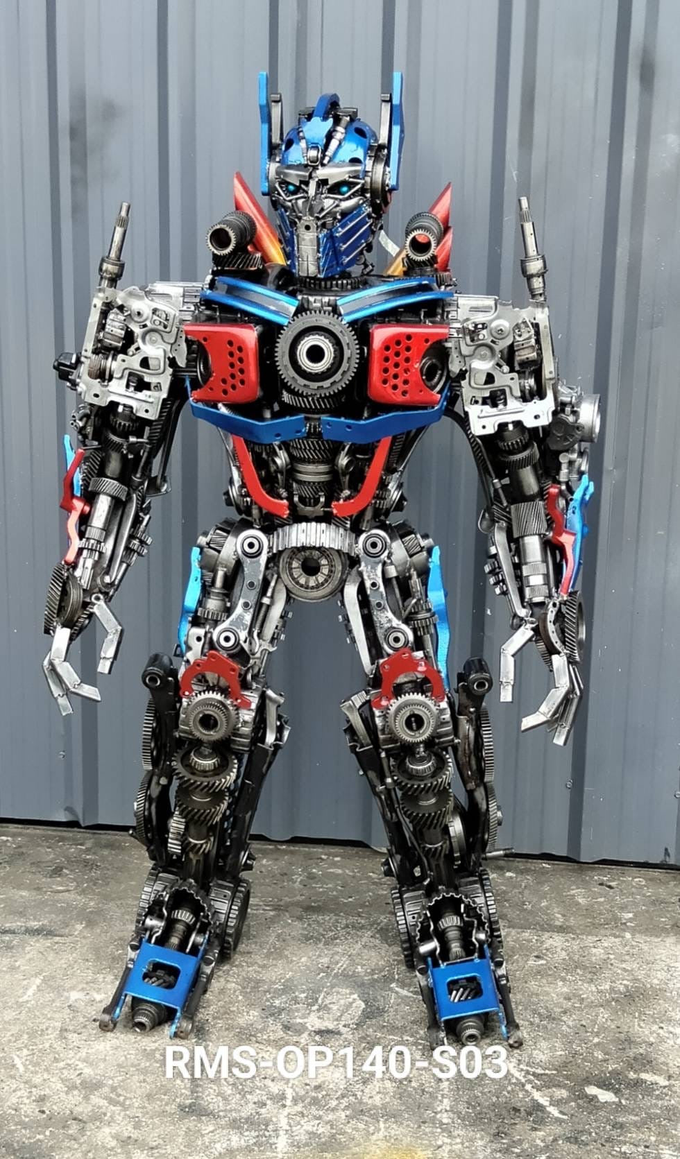 55" Optimus Prime Inspired Recycled Metal Art Sculpture